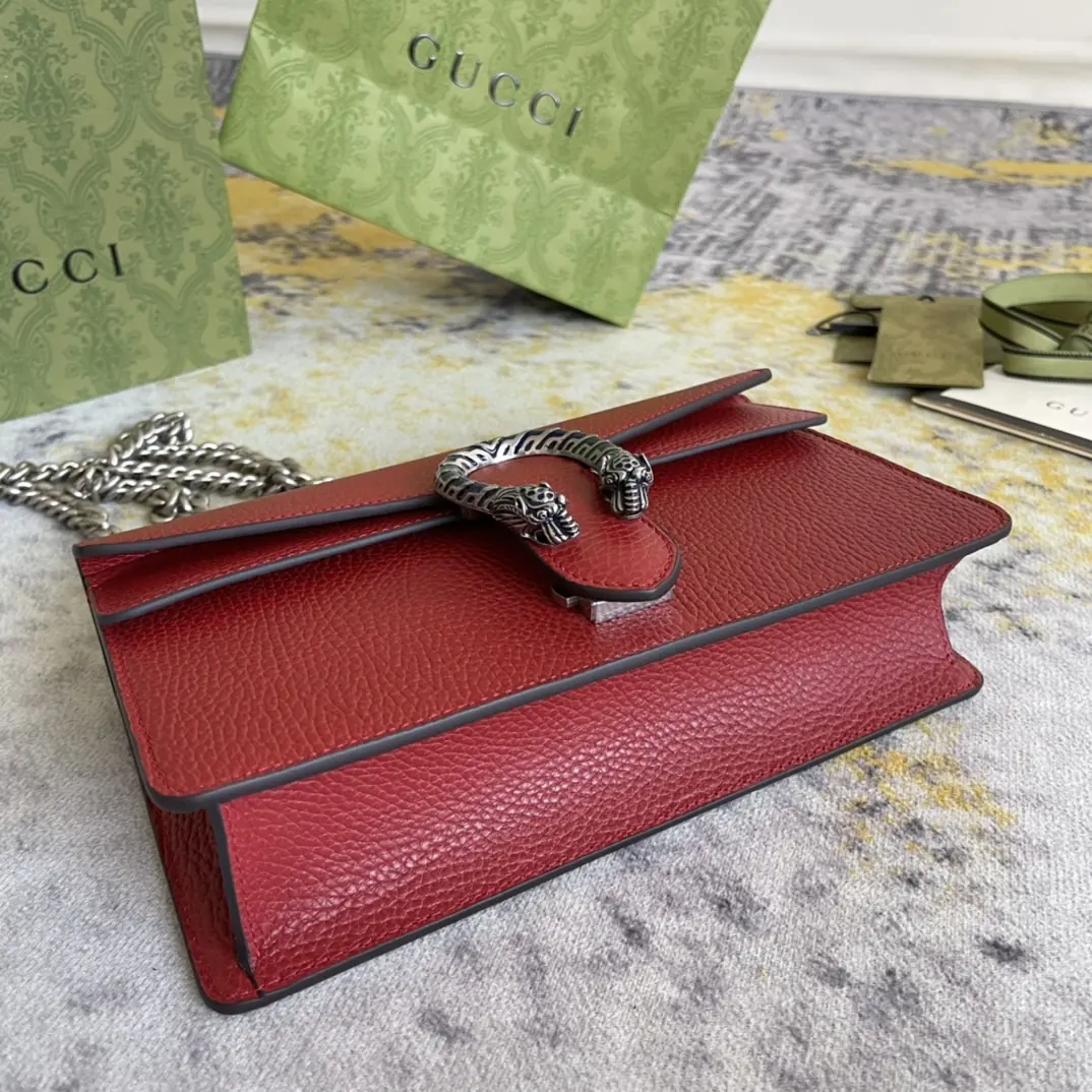 Gucci Style Red Leather Bag Lookbook Reference image 6