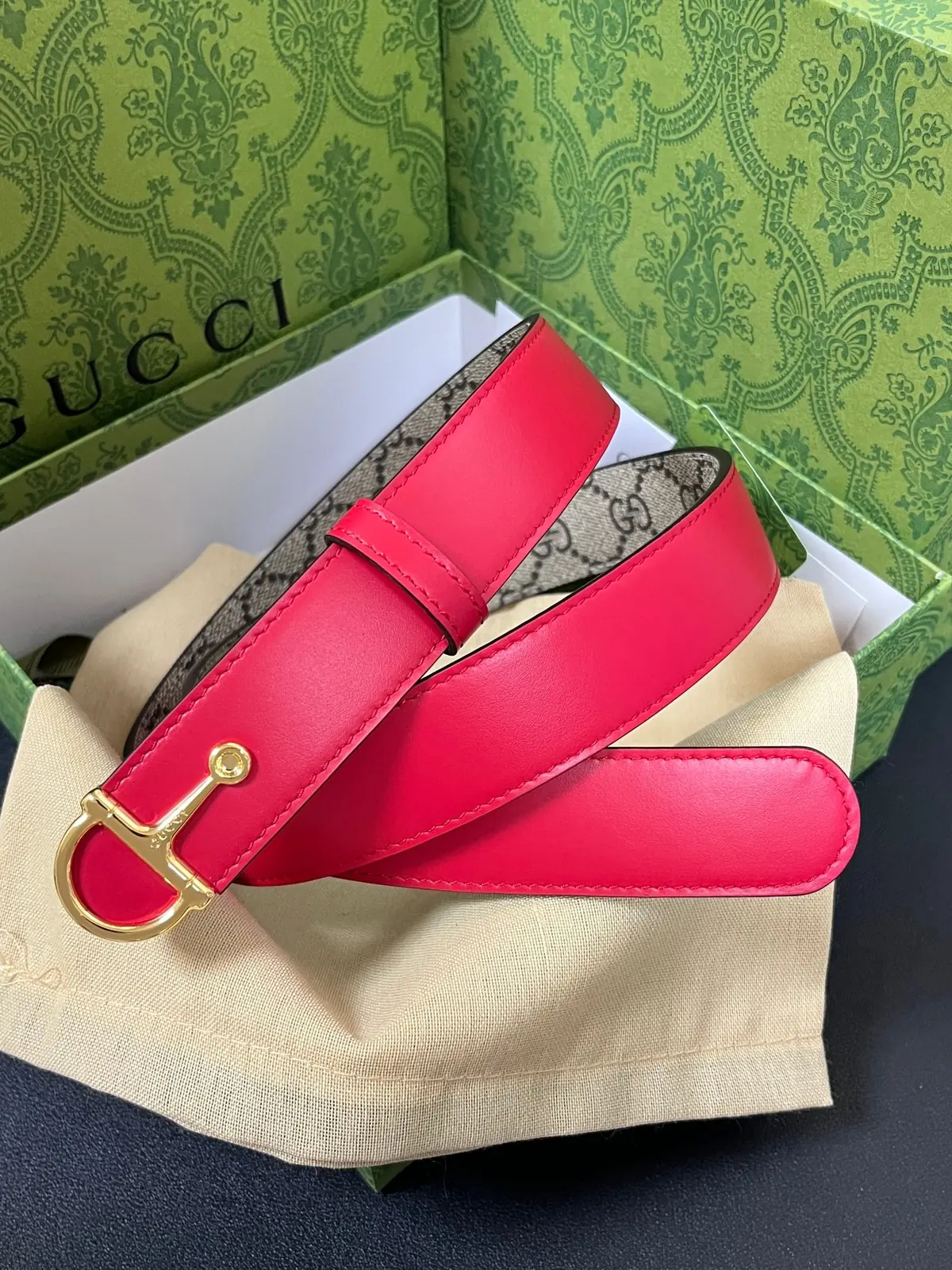 Gucci Style Red Leather Women's Belts Lookbook Reference image 2