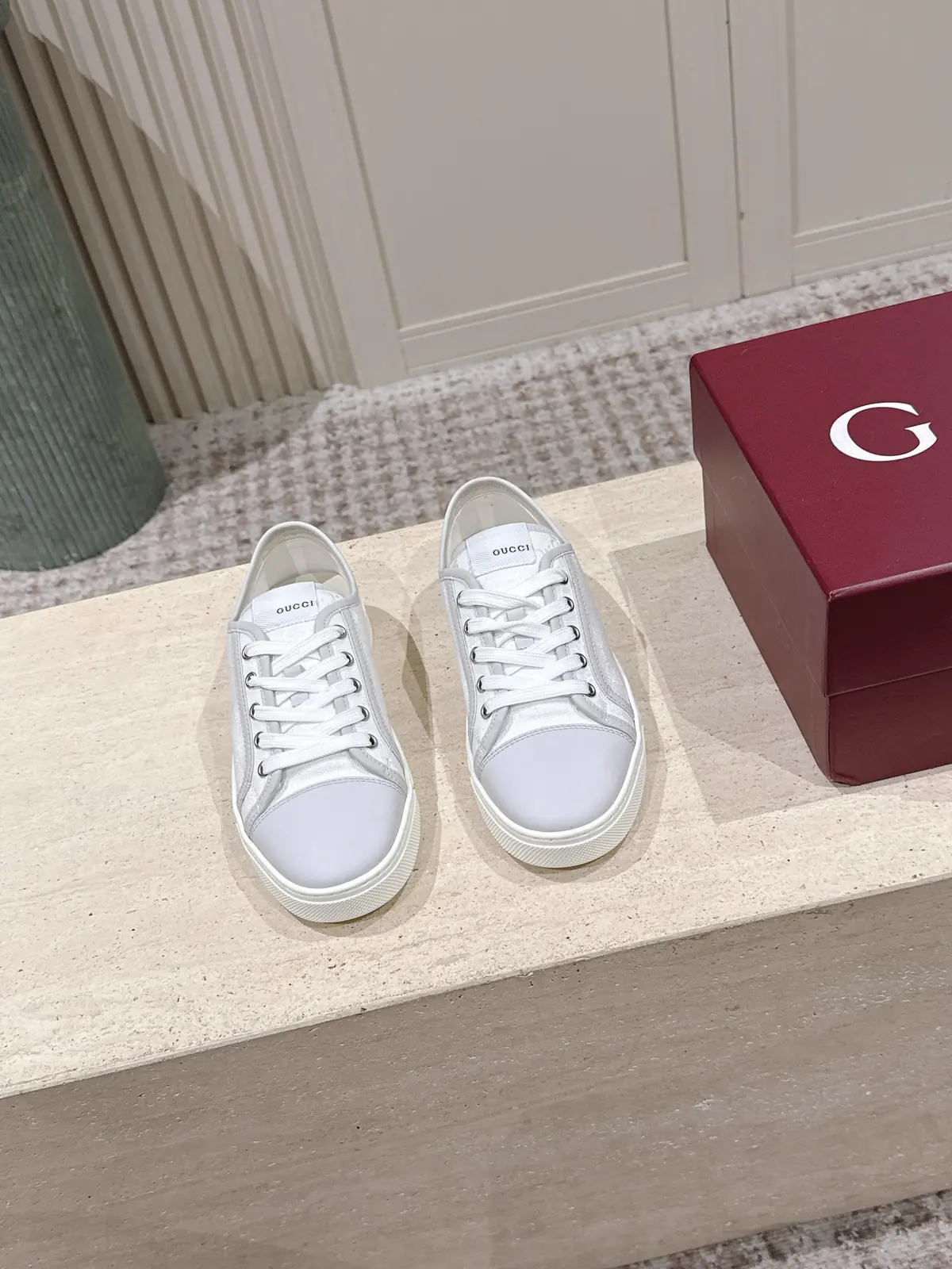 Gucci Style White Leather Women's Shoes Lookbook Reference image 2