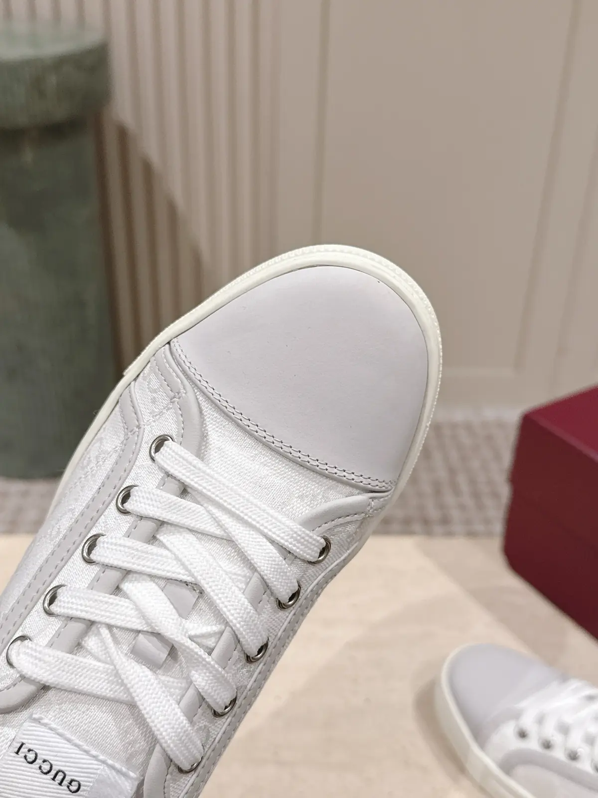 Gucci Style White Leather Women's Shoes Lookbook Reference image 6