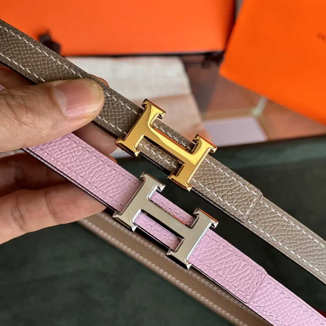 Hermes Style Beige Leather Women's Belts Lookbook Reference image 5