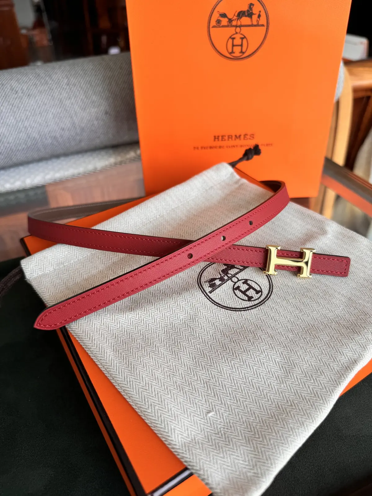 Hermes Style Beige Leather Women's Belts Lookbook Reference image 2
