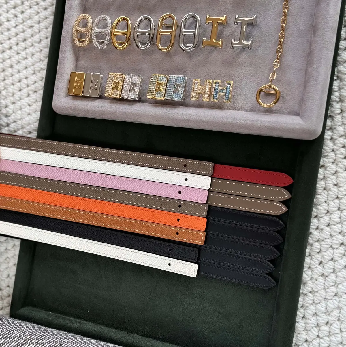 Hermes Style Beige Leather Women's Belts Lookbook Reference image 6