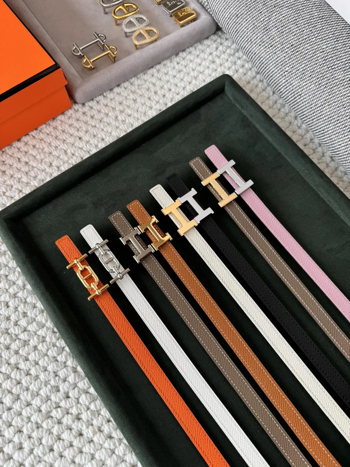Hermes Style Beige Leather Women's Belts Lookbook Reference image 2