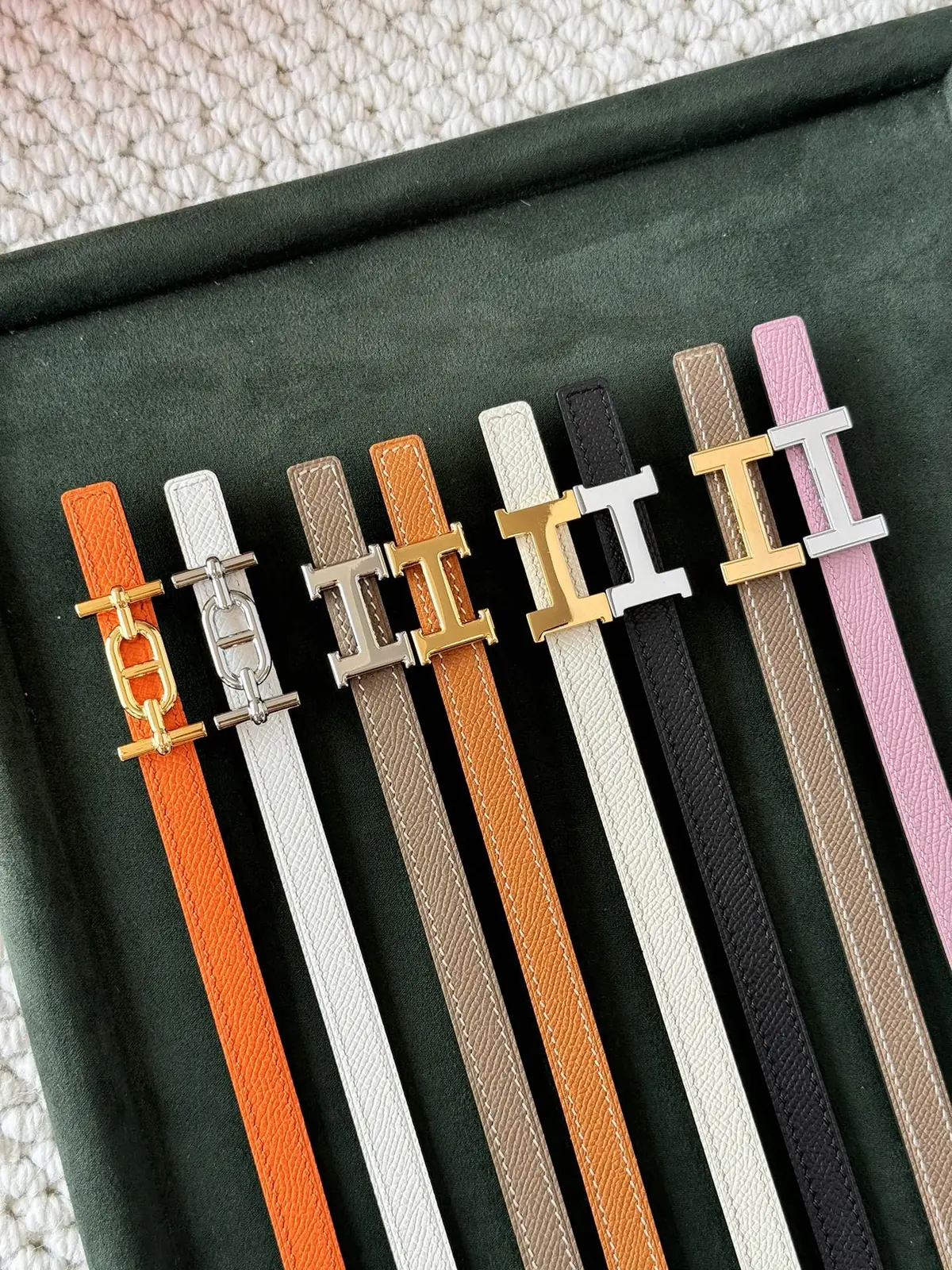 Hermes Style Beige Leather Women's Belts Lookbook Reference image 3