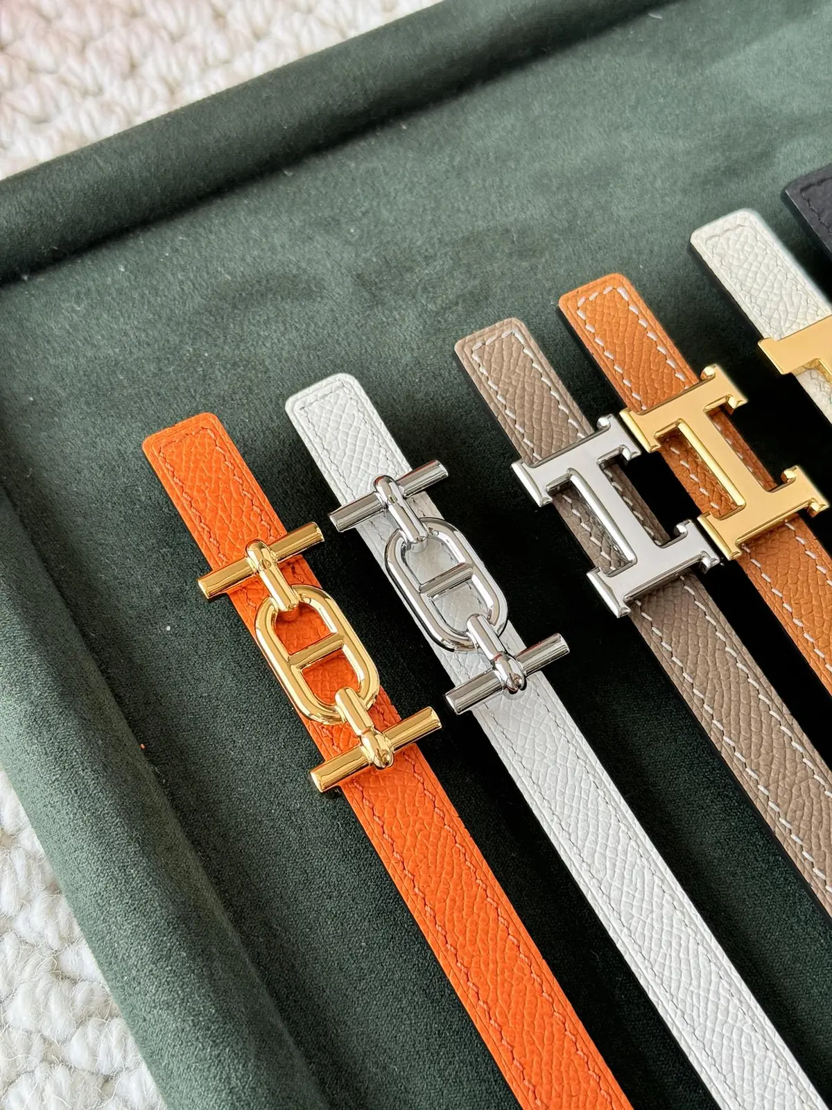 Hermes Style Beige Leather Women's Belts Lookbook Reference image 4