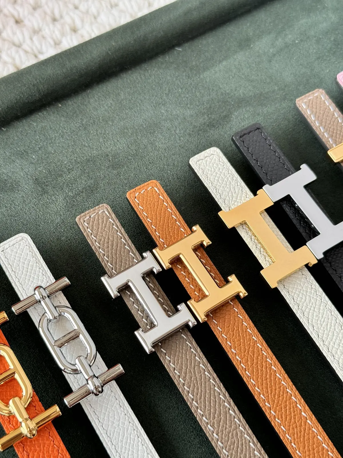 Hermes Style Beige Leather Women's Belts Lookbook Reference image 5