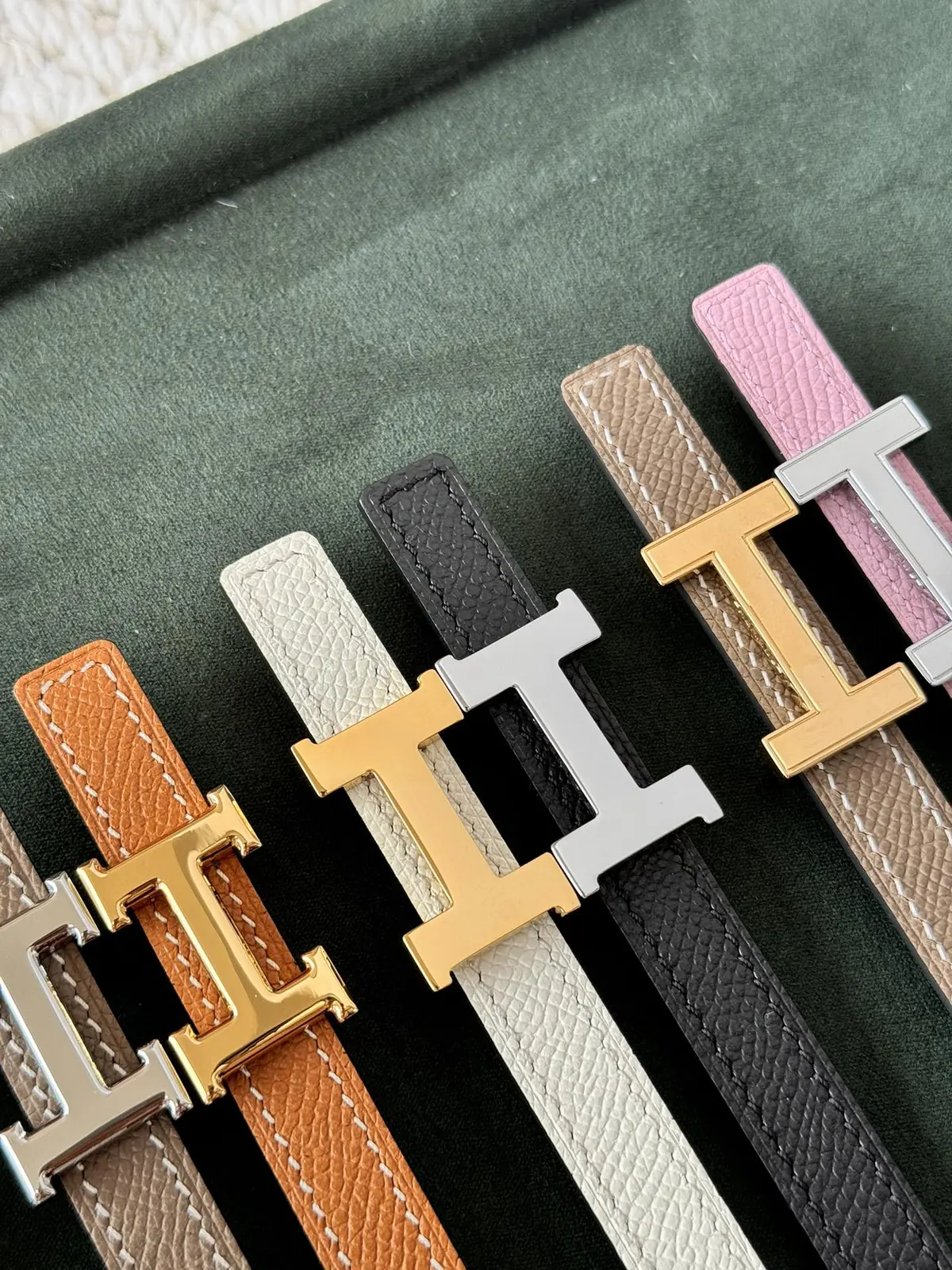 Hermes Style Beige Leather Women's Belts Lookbook Reference image 6
