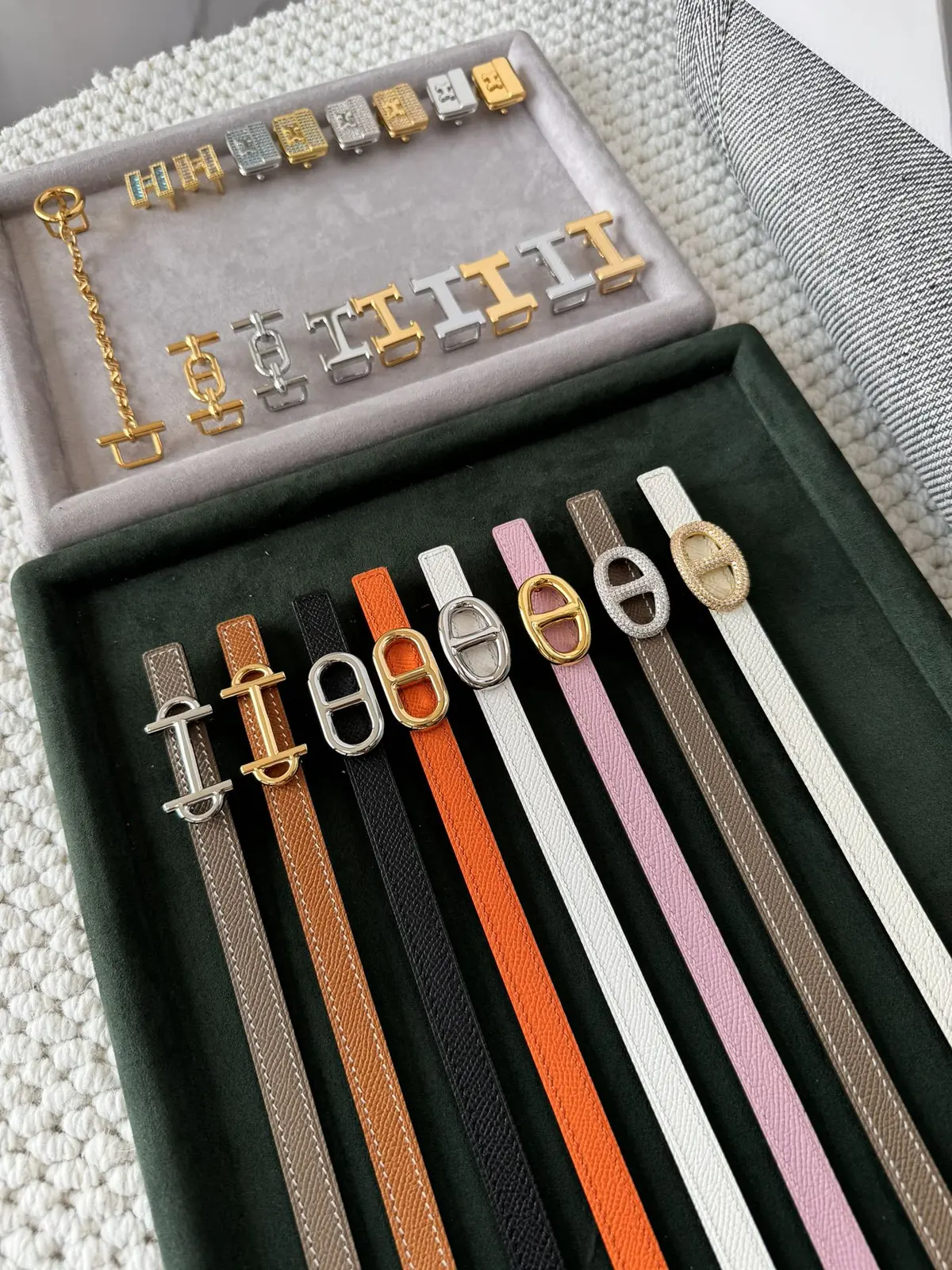 Hermes Style Beige Leather Women's Belts Lookbook Reference image 1