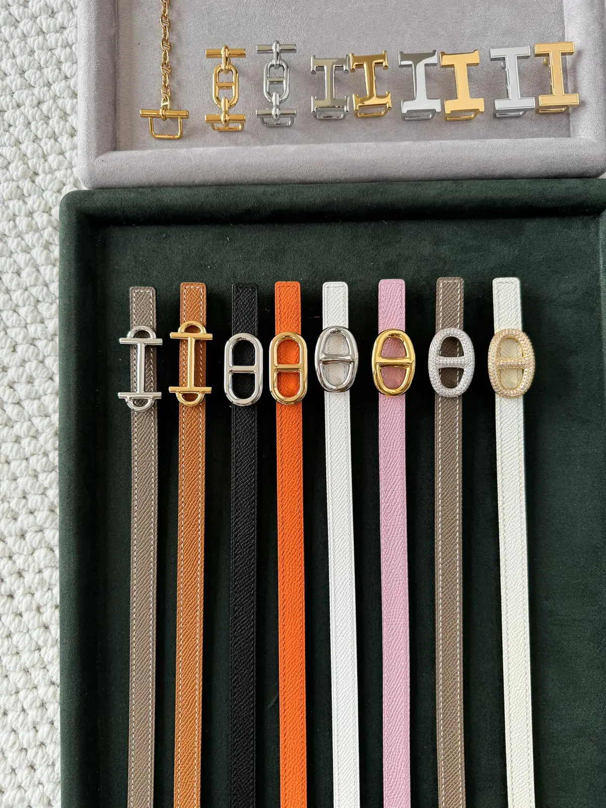 Hermes Style Beige Leather Women's Belts Lookbook Reference image 3