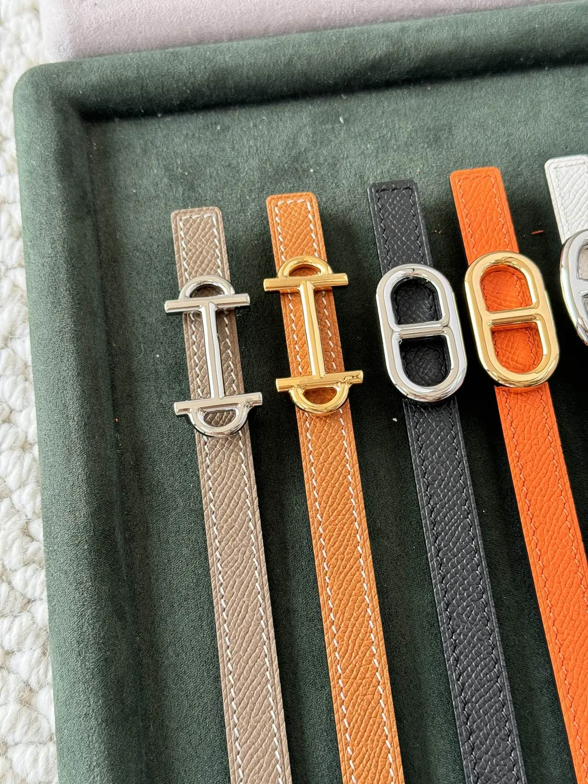 Hermes Style Beige Leather Women's Belts Lookbook Reference image 4