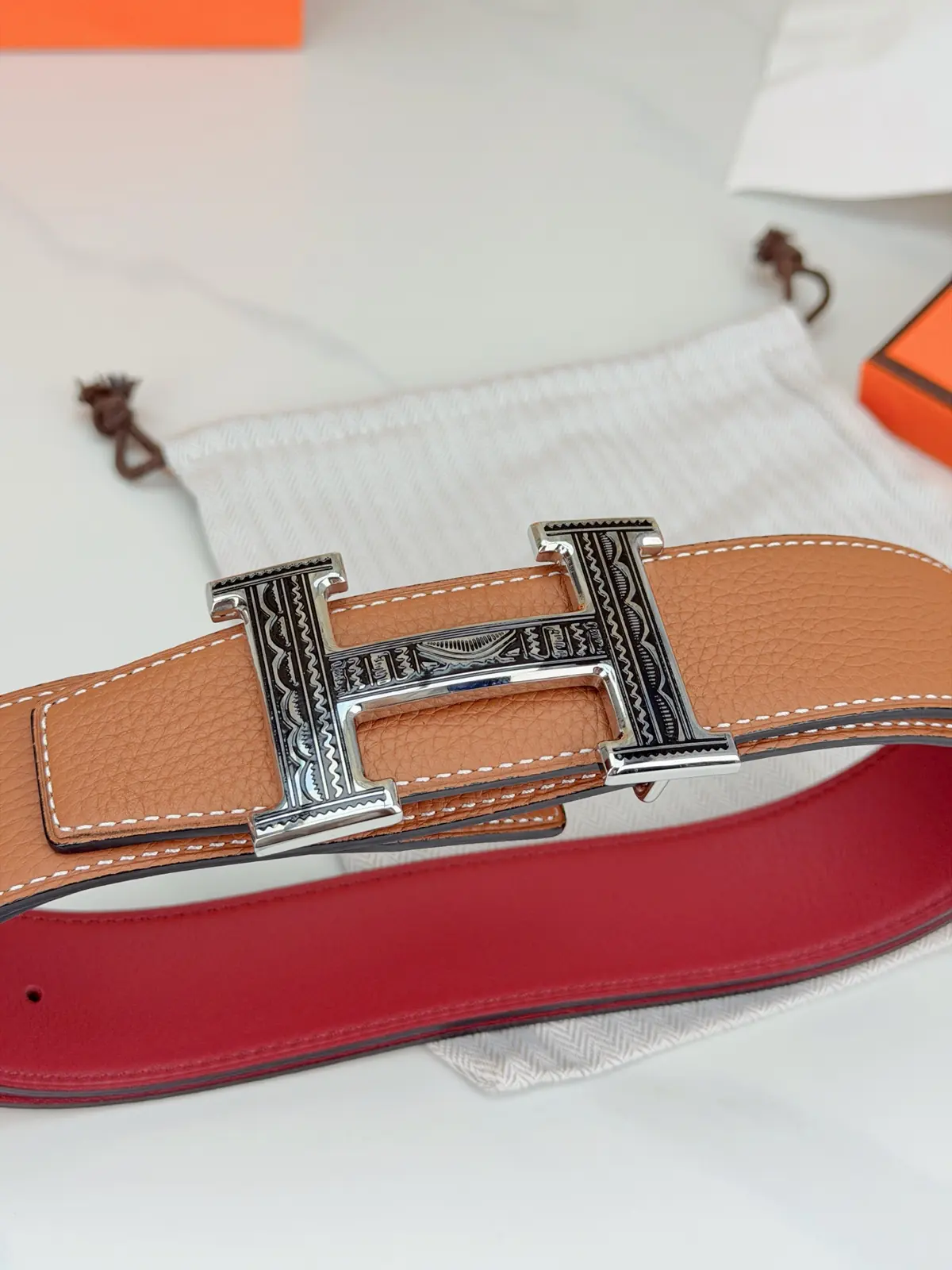 Hermes Style Black Leather Men's Belts Lookbook Reference image 6