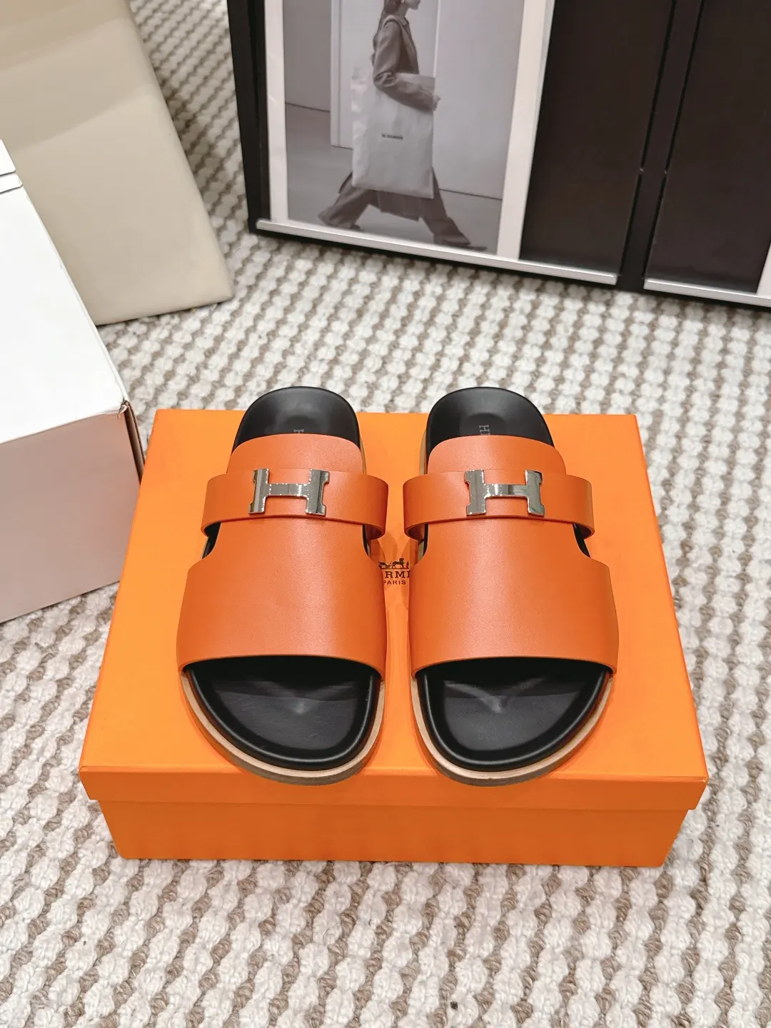 Hermes Style Gold Leather Women's Shoes Lookbook Reference image 1