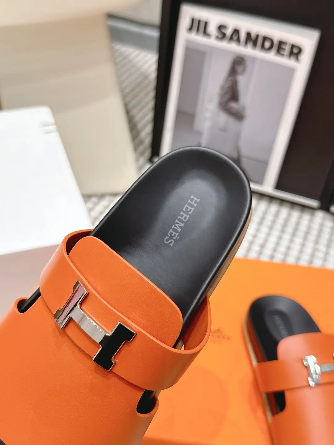 Hermes Style Gold Leather Women's Shoes Lookbook Reference image 6