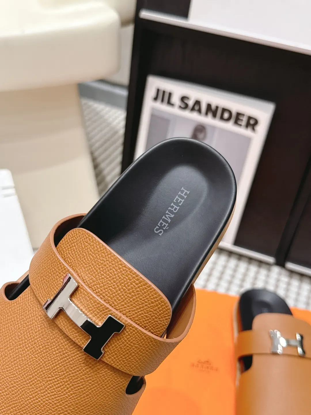 Hermes Style Gold Leather Women's Shoes Lookbook Reference image 6
