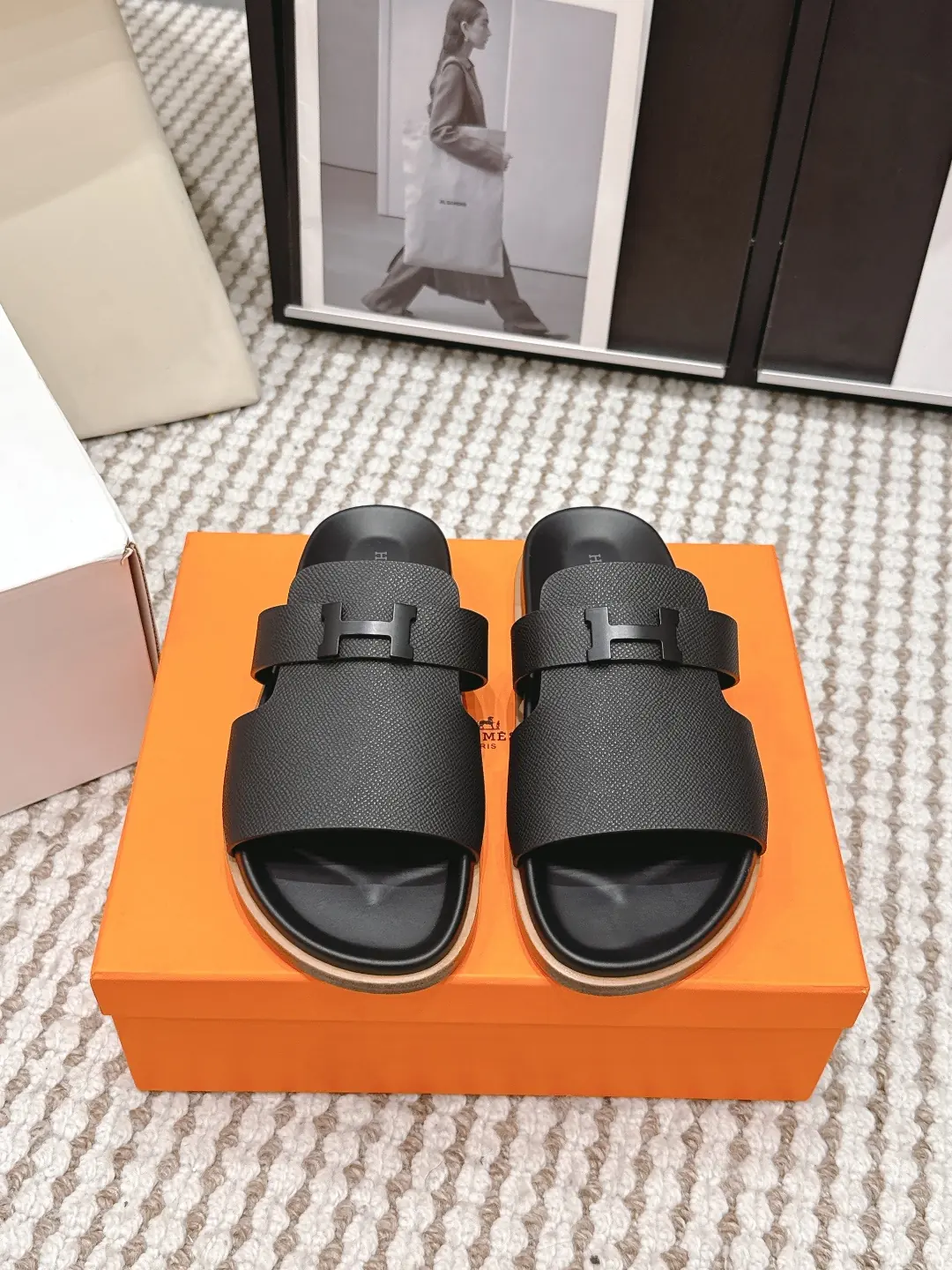 Hermes Style Gold Leather Women's Shoes Lookbook Reference image 1