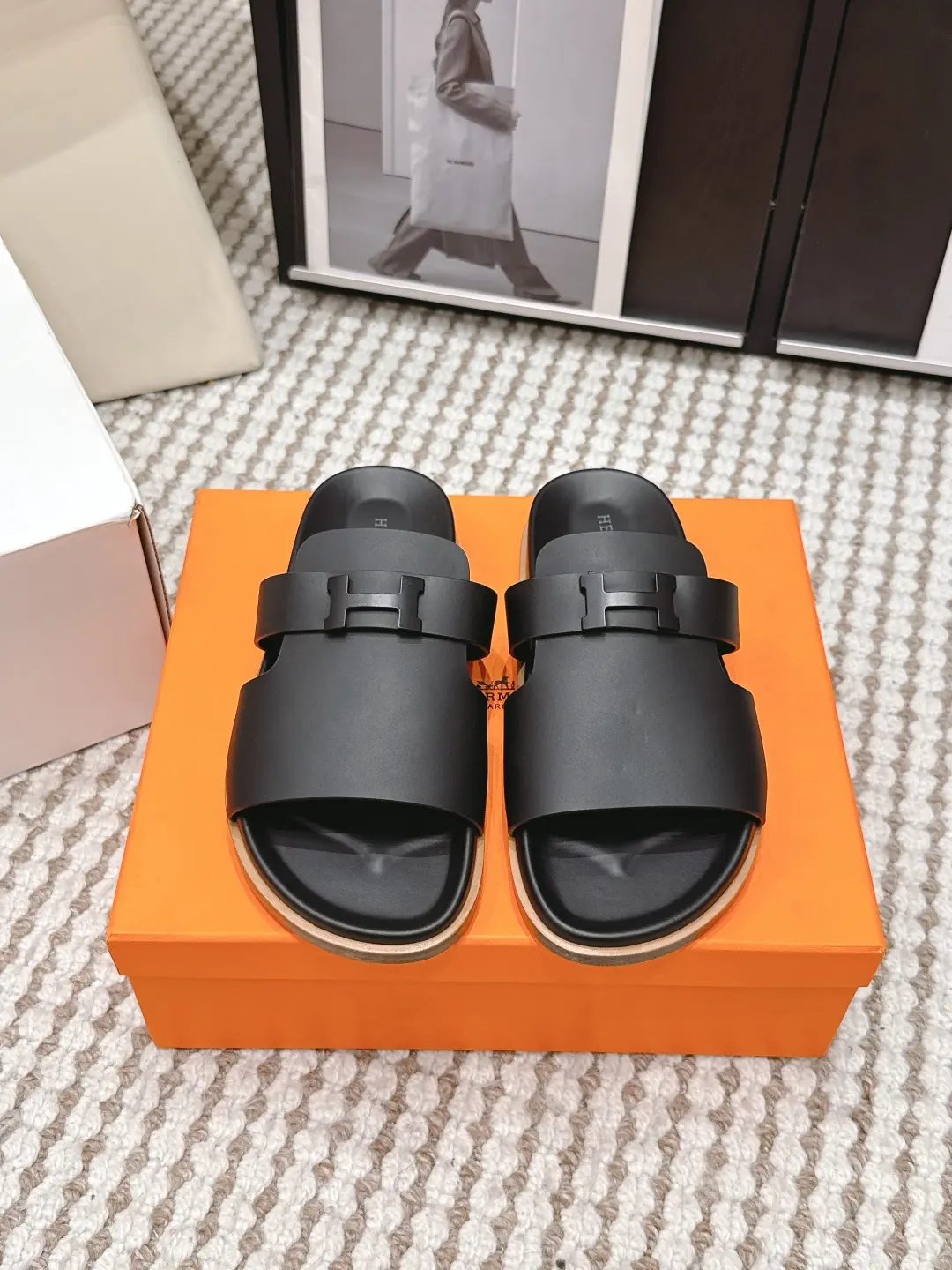 Hermes Style Gold Leather Women's Shoes Lookbook Reference image 1