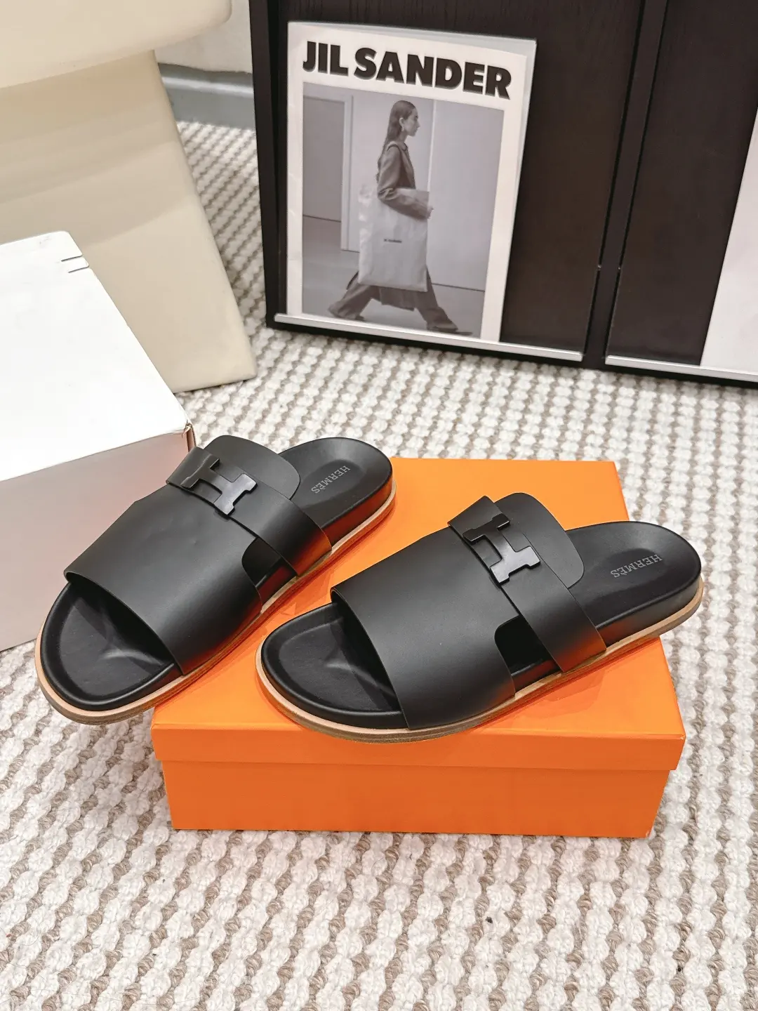 Hermes Style Gold Leather Women's Shoes Lookbook Reference image 6