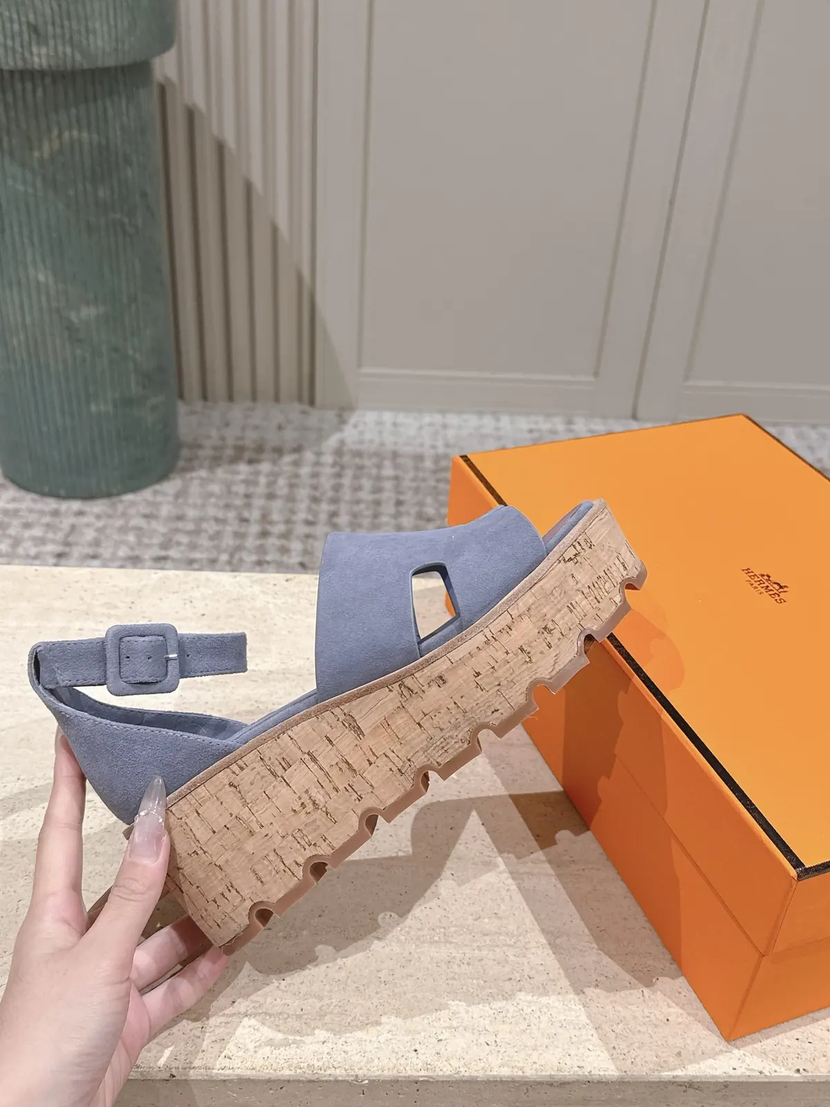 Hermes Style Gold Leather Women's Shoes Lookbook Reference image 5