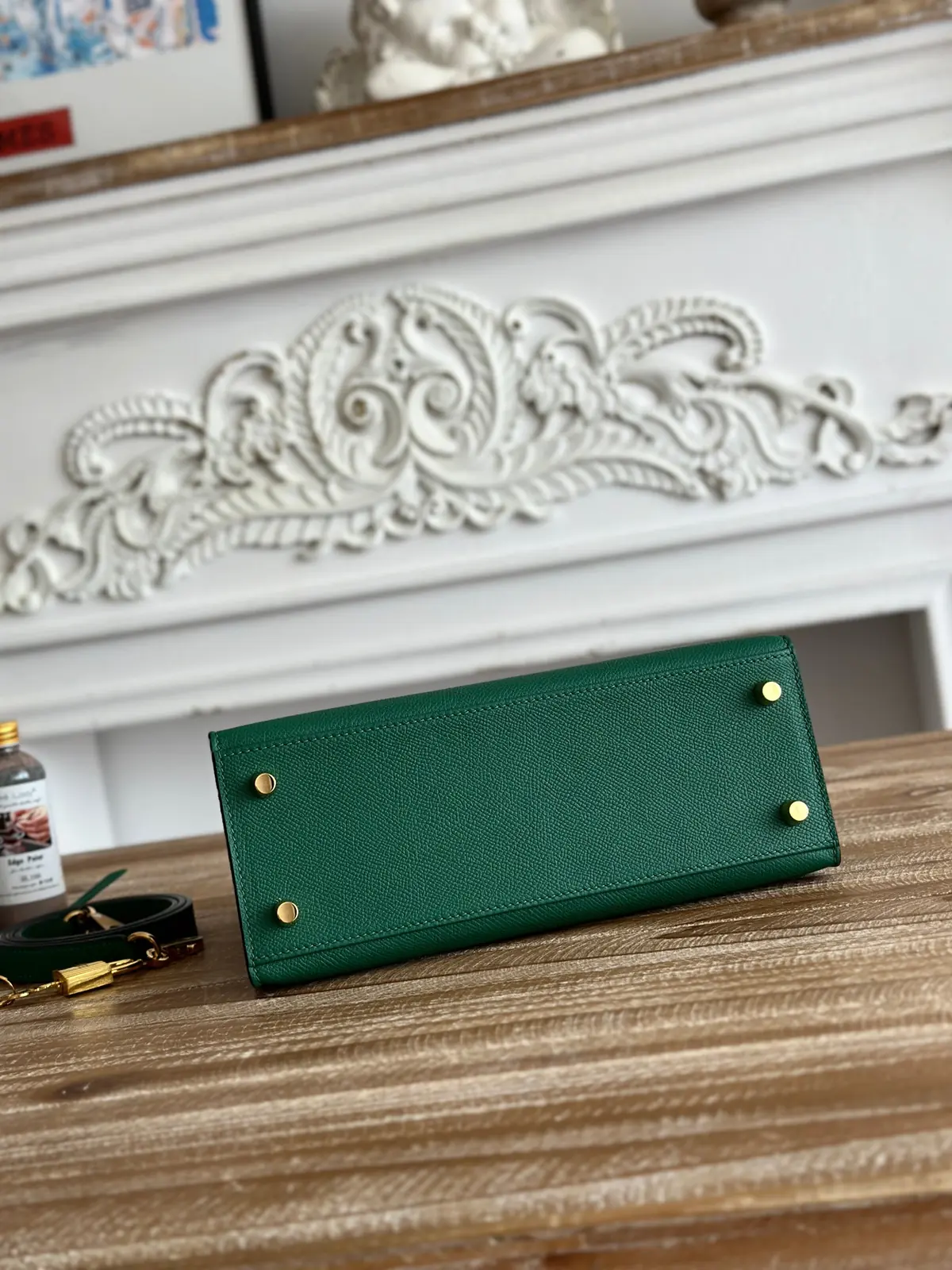 Hermes Style Green Leather Bag Lookbook Reference image 4