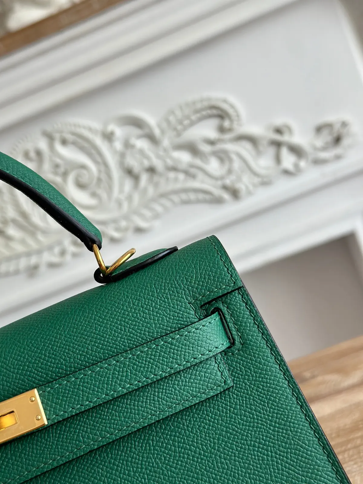 Hermes Style Green Leather Bag Lookbook Reference image 5