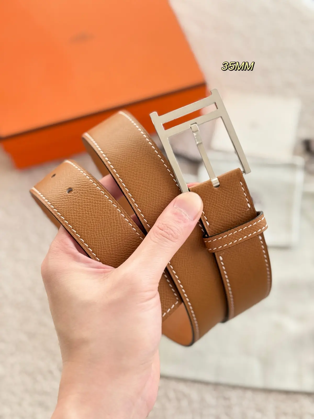 Hermes Style Leather Men's Belts Lookbook Reference image 2