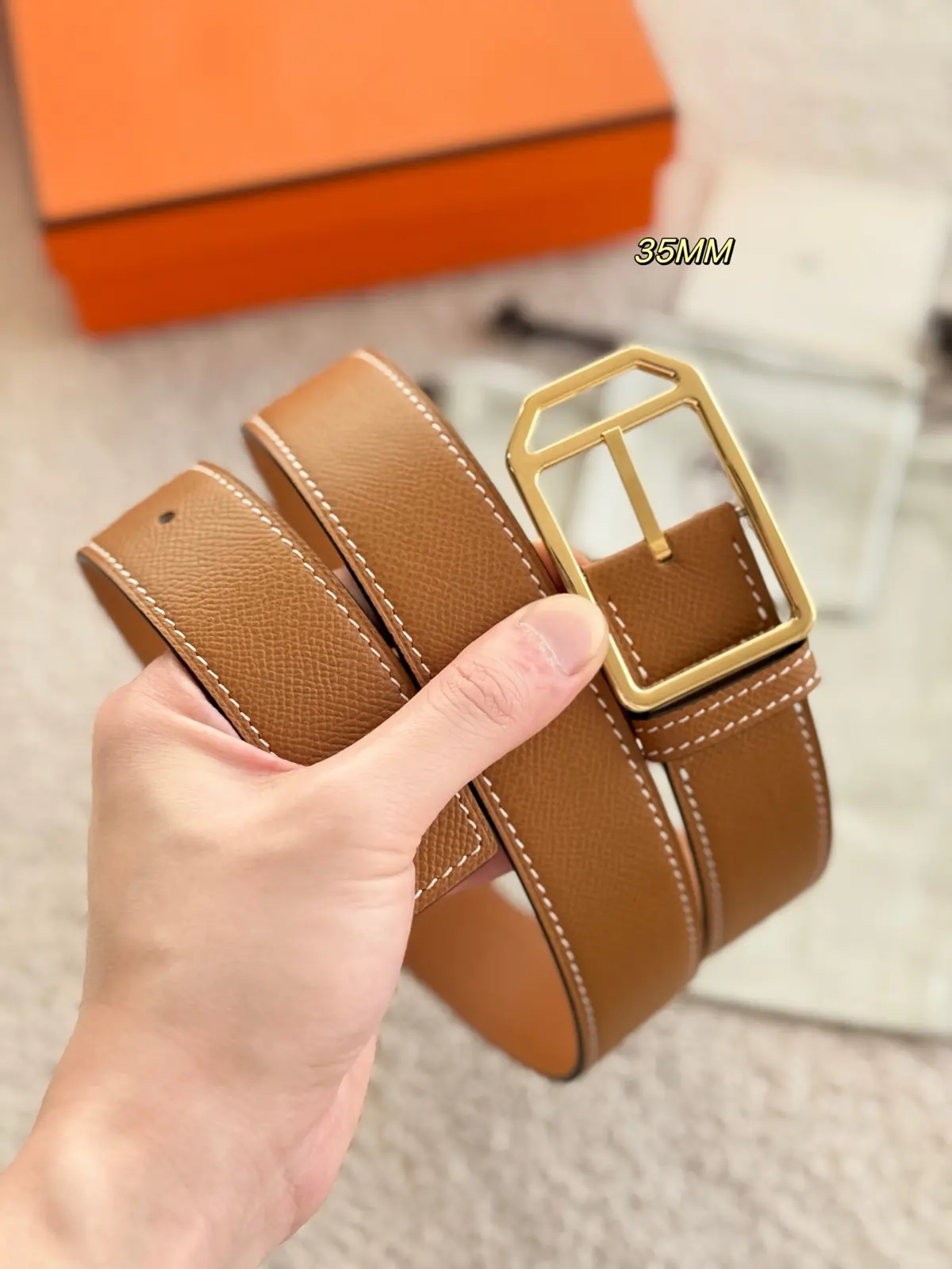 Hermes Style Leather Men's Belts Lookbook Reference image 2