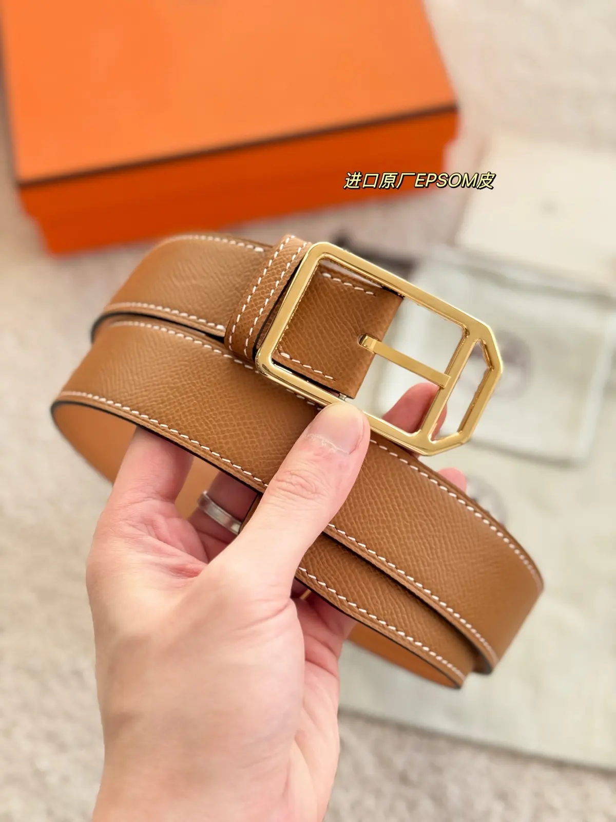 Hermes Style Leather Men's Belts Lookbook Reference image 5