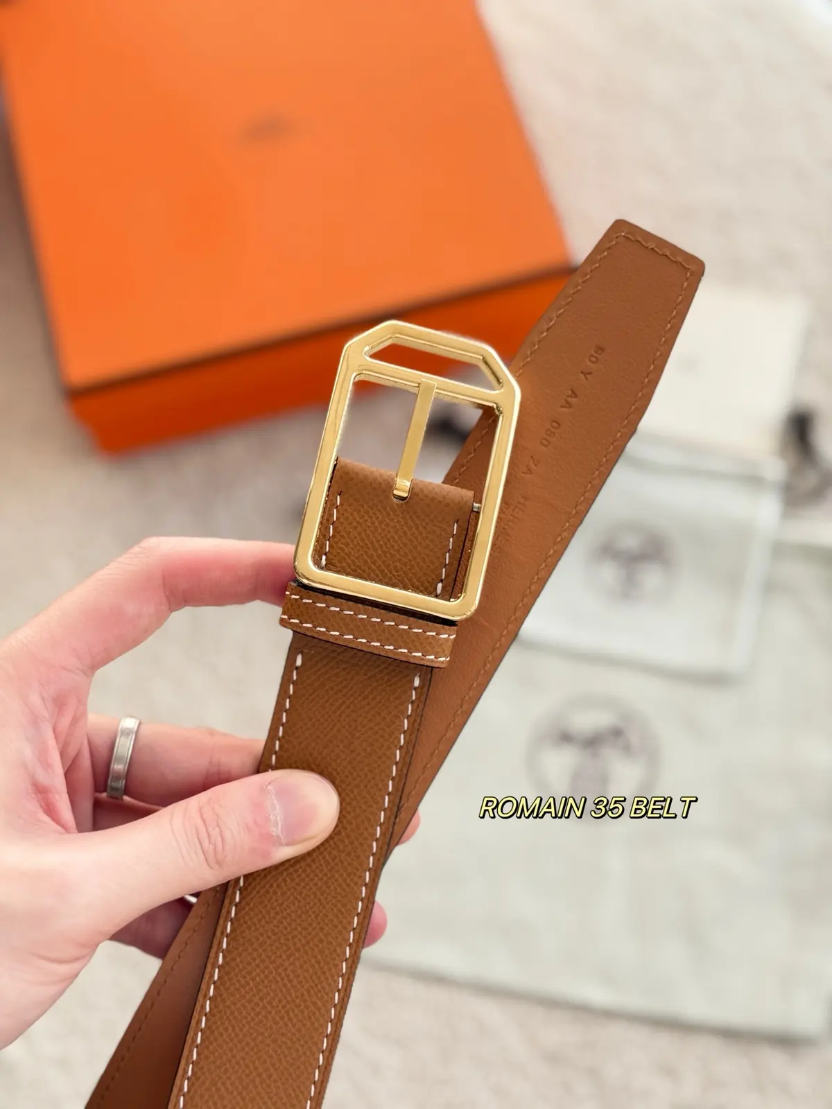 Hermes Style Leather Men's Belts Lookbook Reference image 6