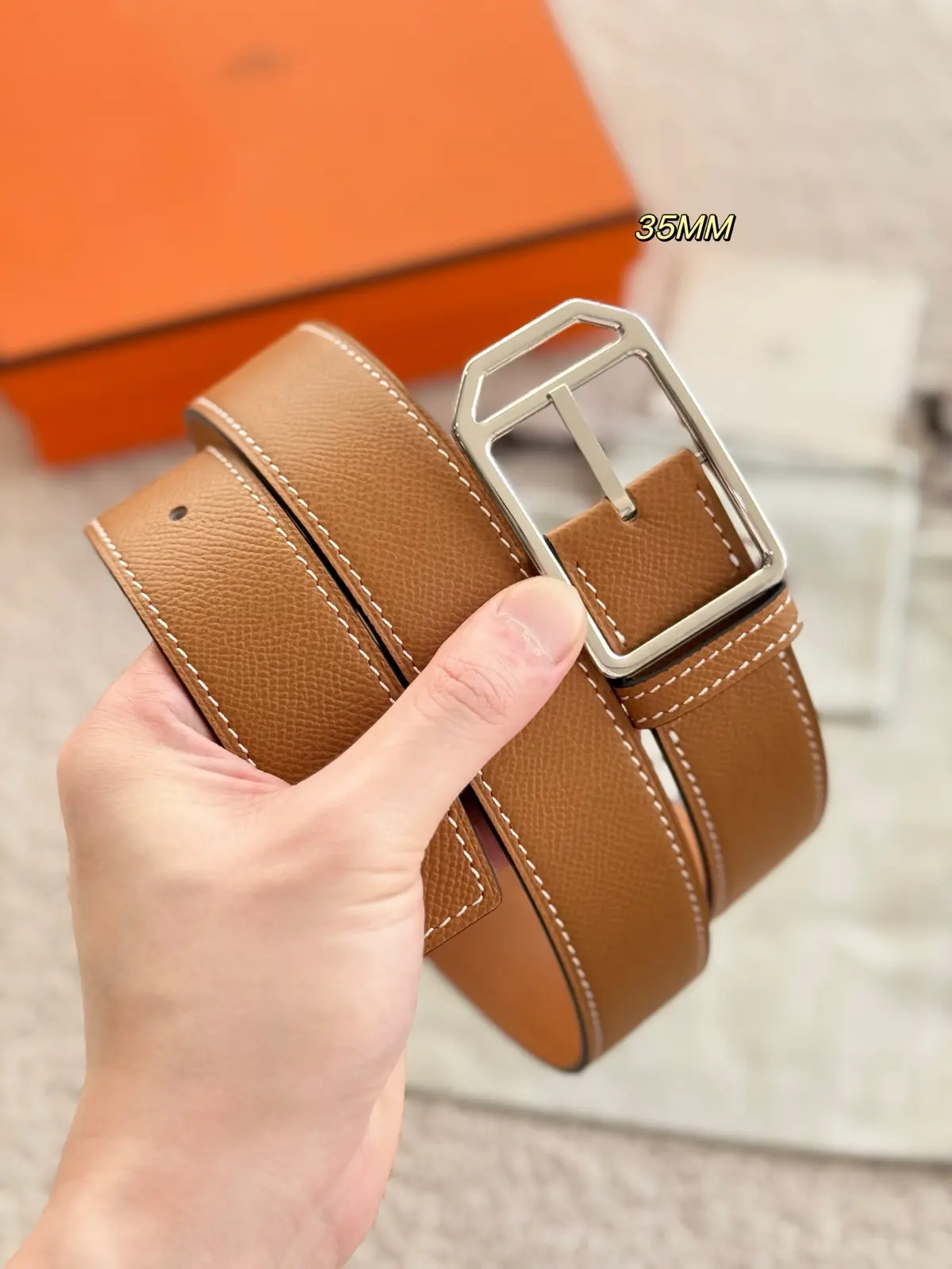 Hermes Style Leather Men's Belts Lookbook Reference image 2