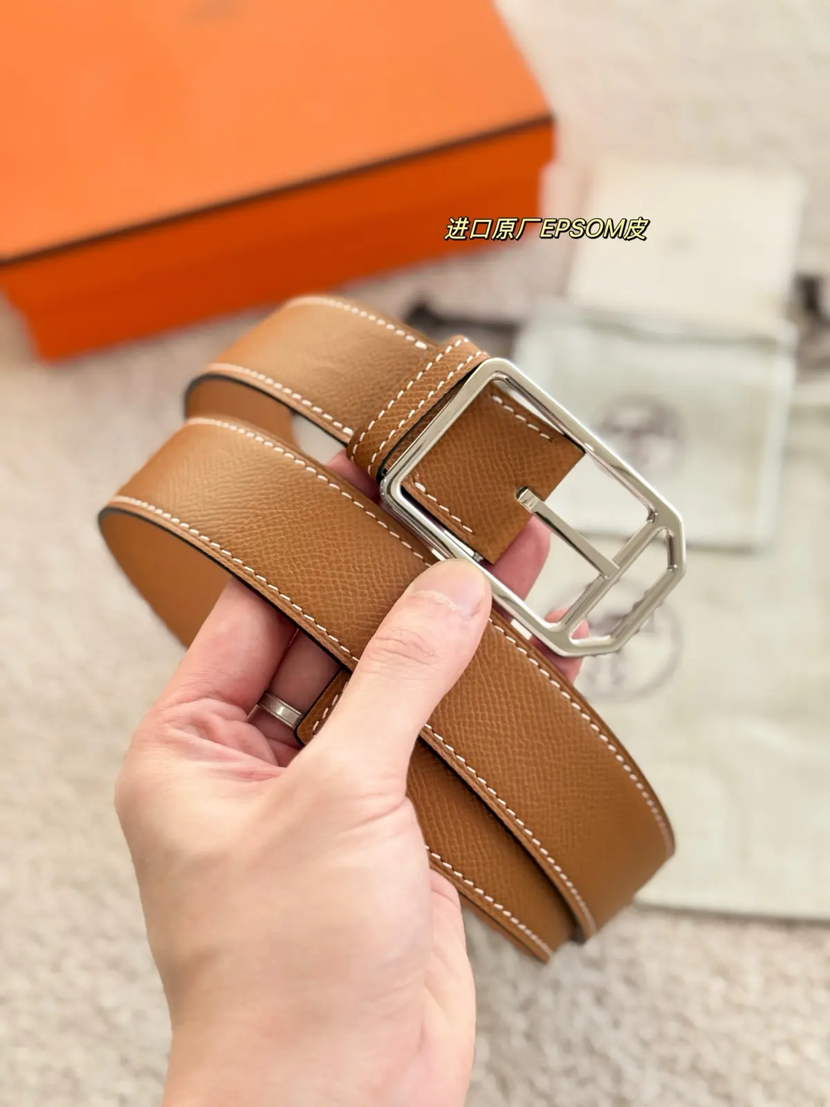 Hermes Style Leather Men's Belts Lookbook Reference image 5