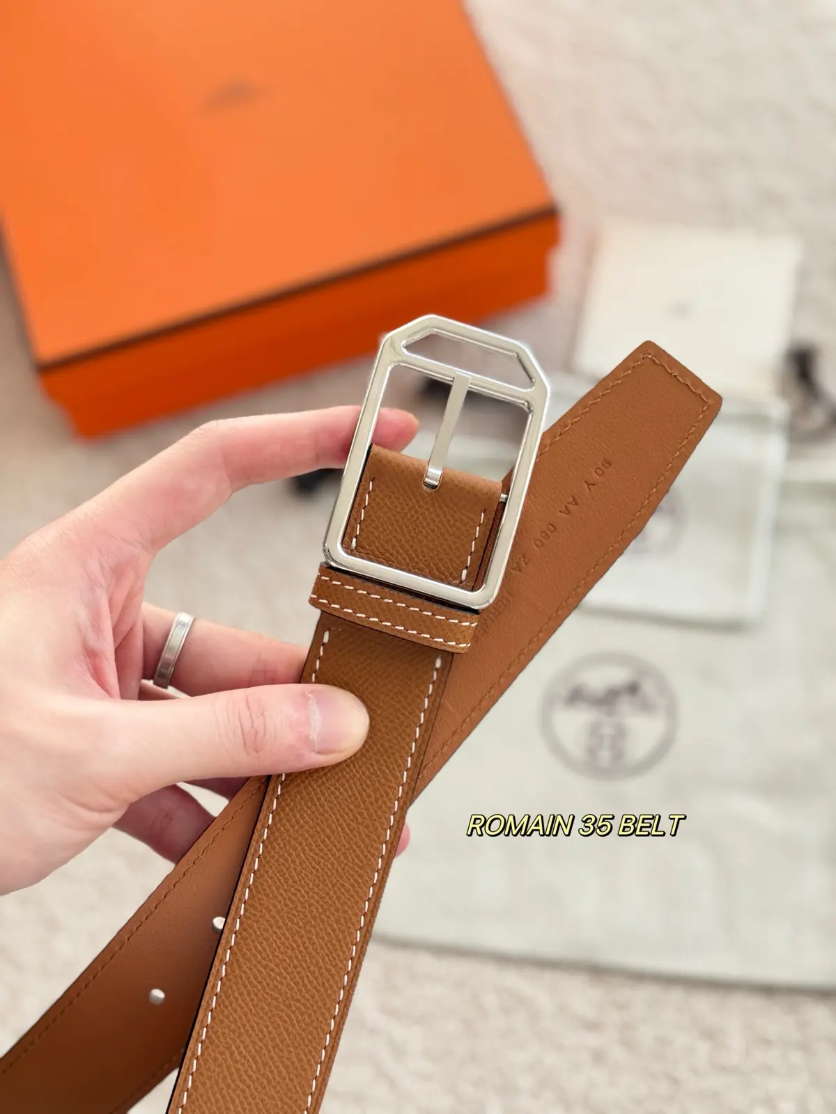 Hermes Style Leather Men's Belts Lookbook Reference image 6