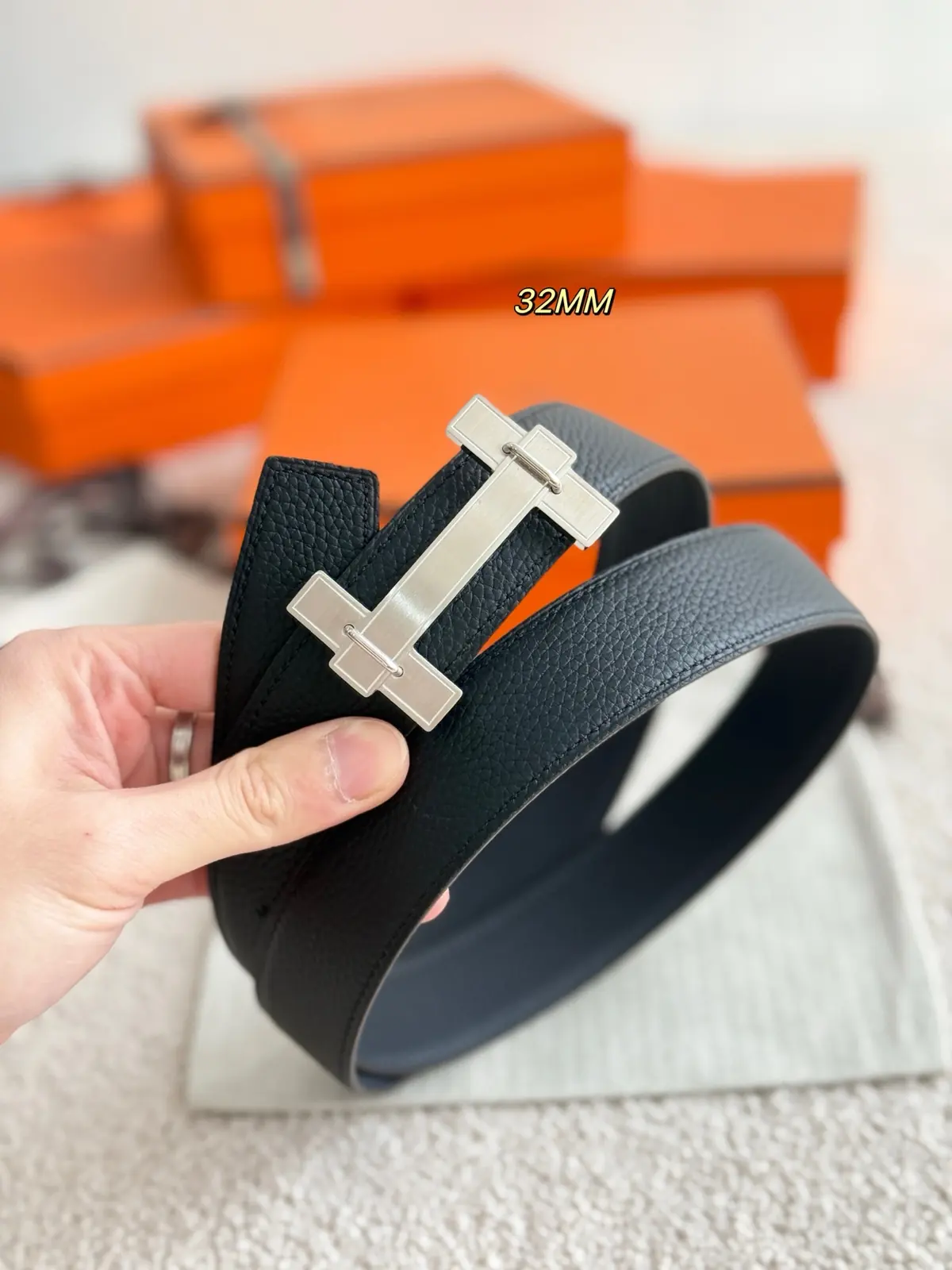 Hermes Style Leather Men's Belts Lookbook Reference image 6