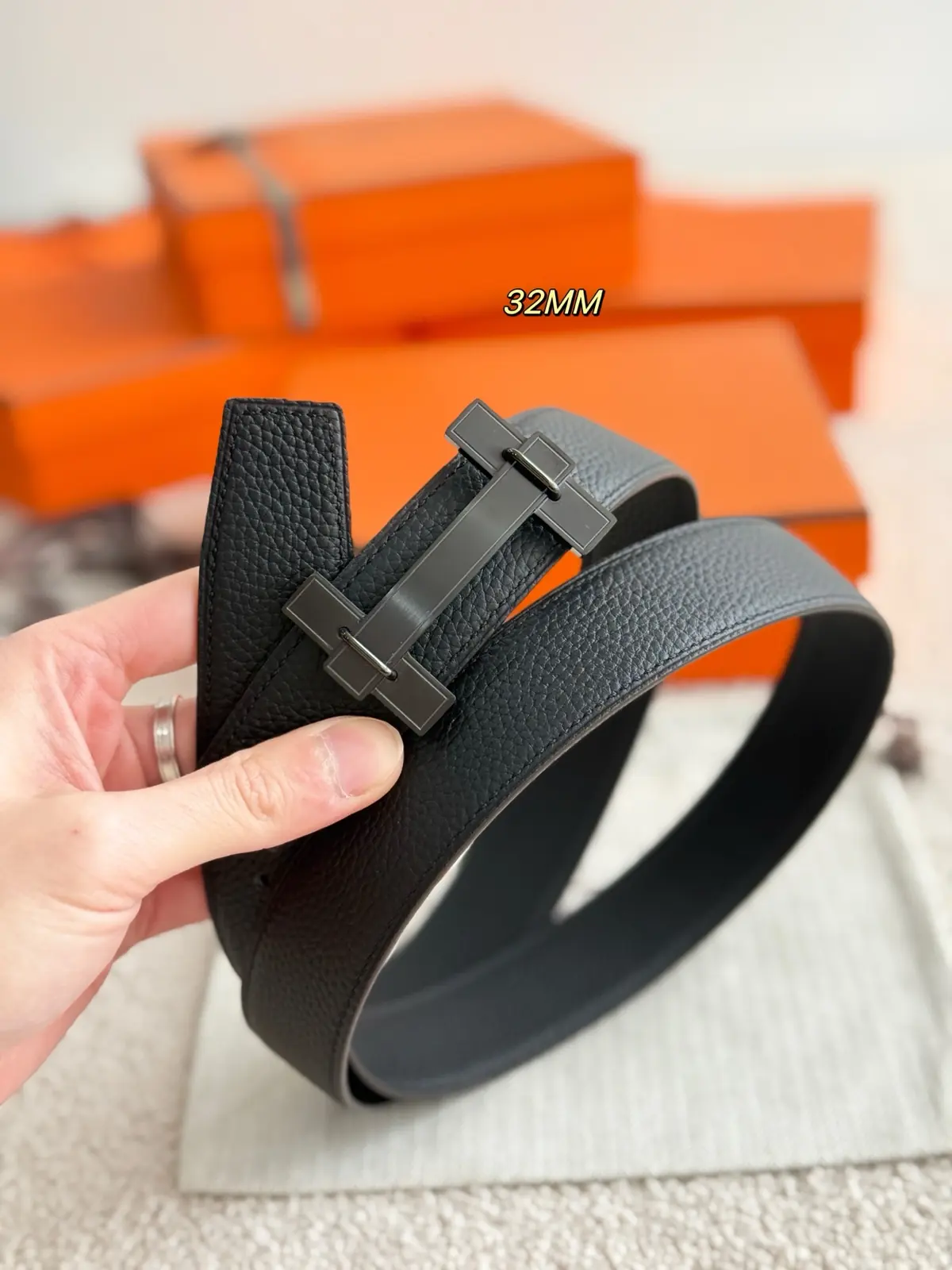 Hermes Style Leather Men's Belts Lookbook Reference image 6
