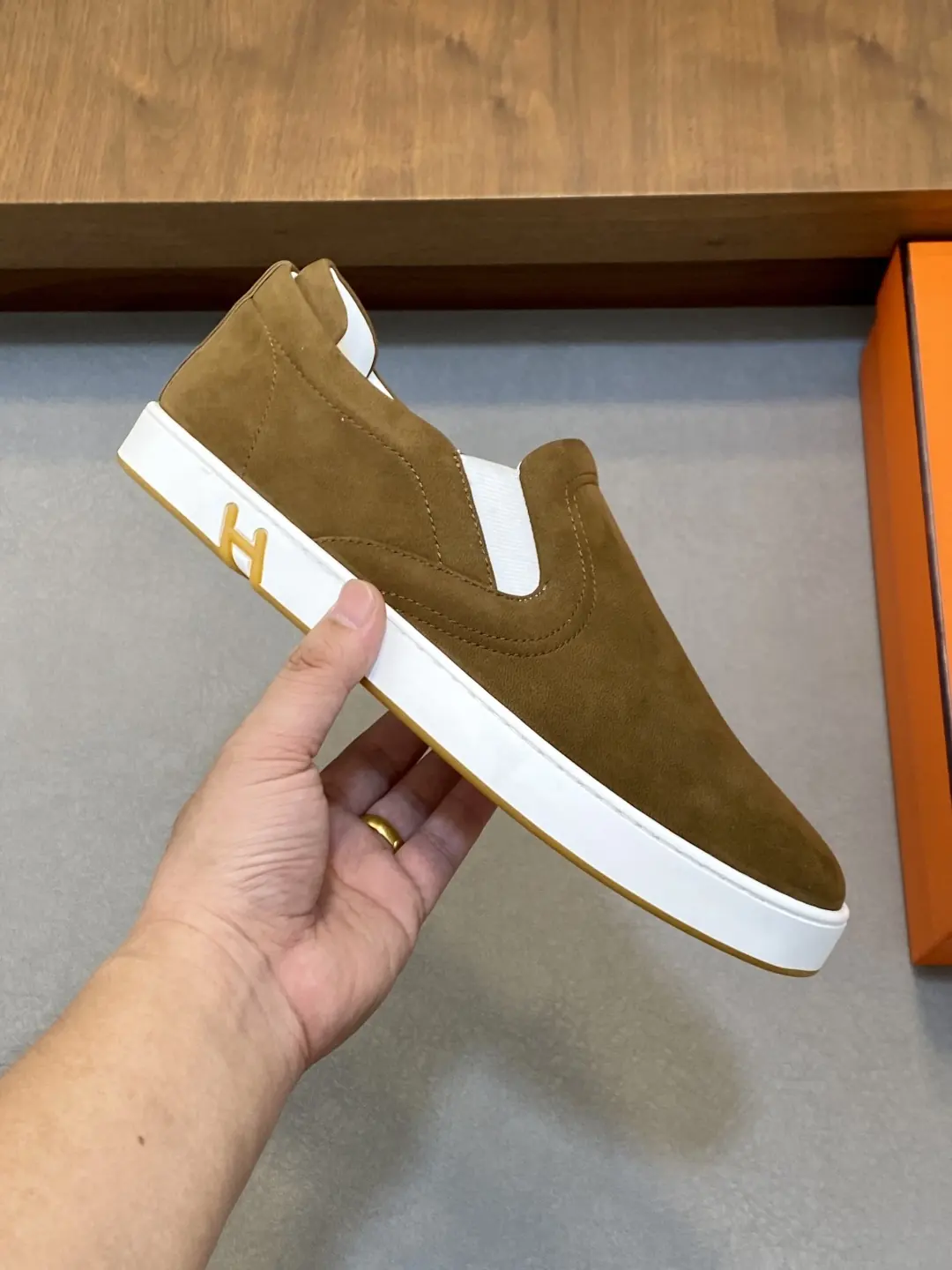 Hermes Style Leather Men's Shoes Lookbook Reference image 4
