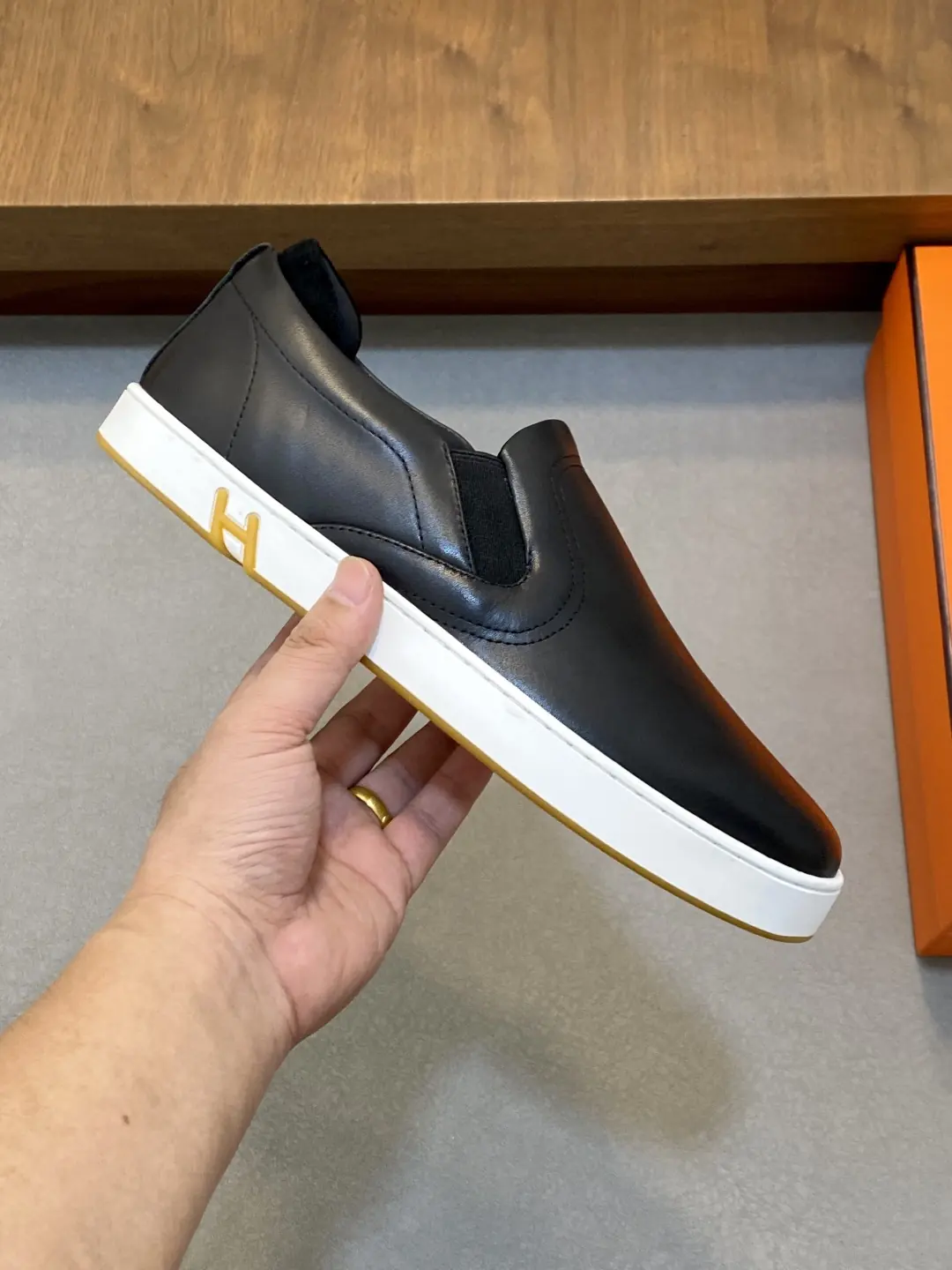 Hermes Style Leather Men's Shoes Lookbook Reference image 4