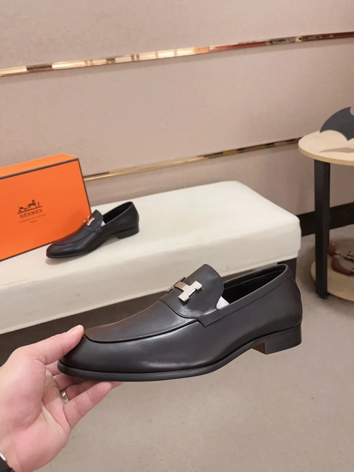 Hermes Style Leather Men's Shoes Lookbook Reference image 3
