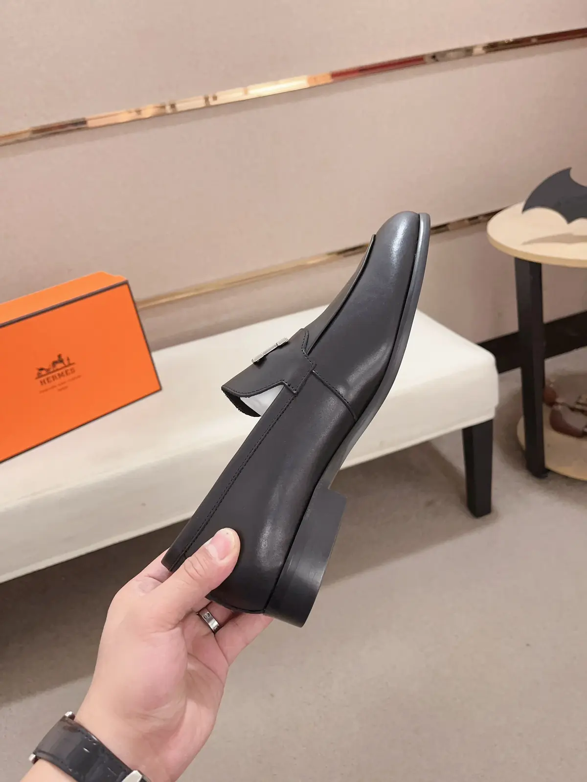 Hermes Style Leather Men's Shoes Lookbook Reference image 5