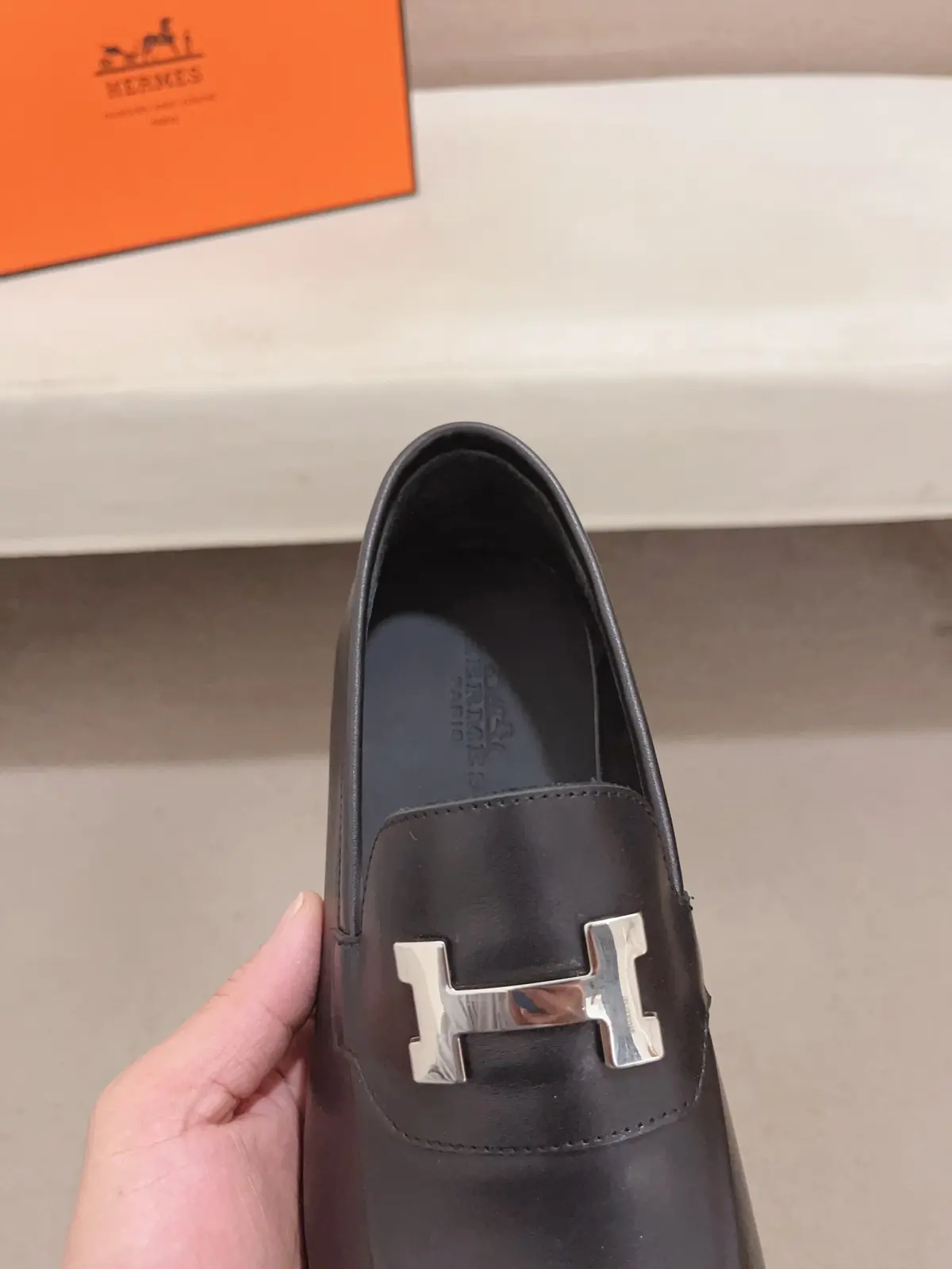 Hermes Style Leather Men's Shoes Lookbook Reference image 6