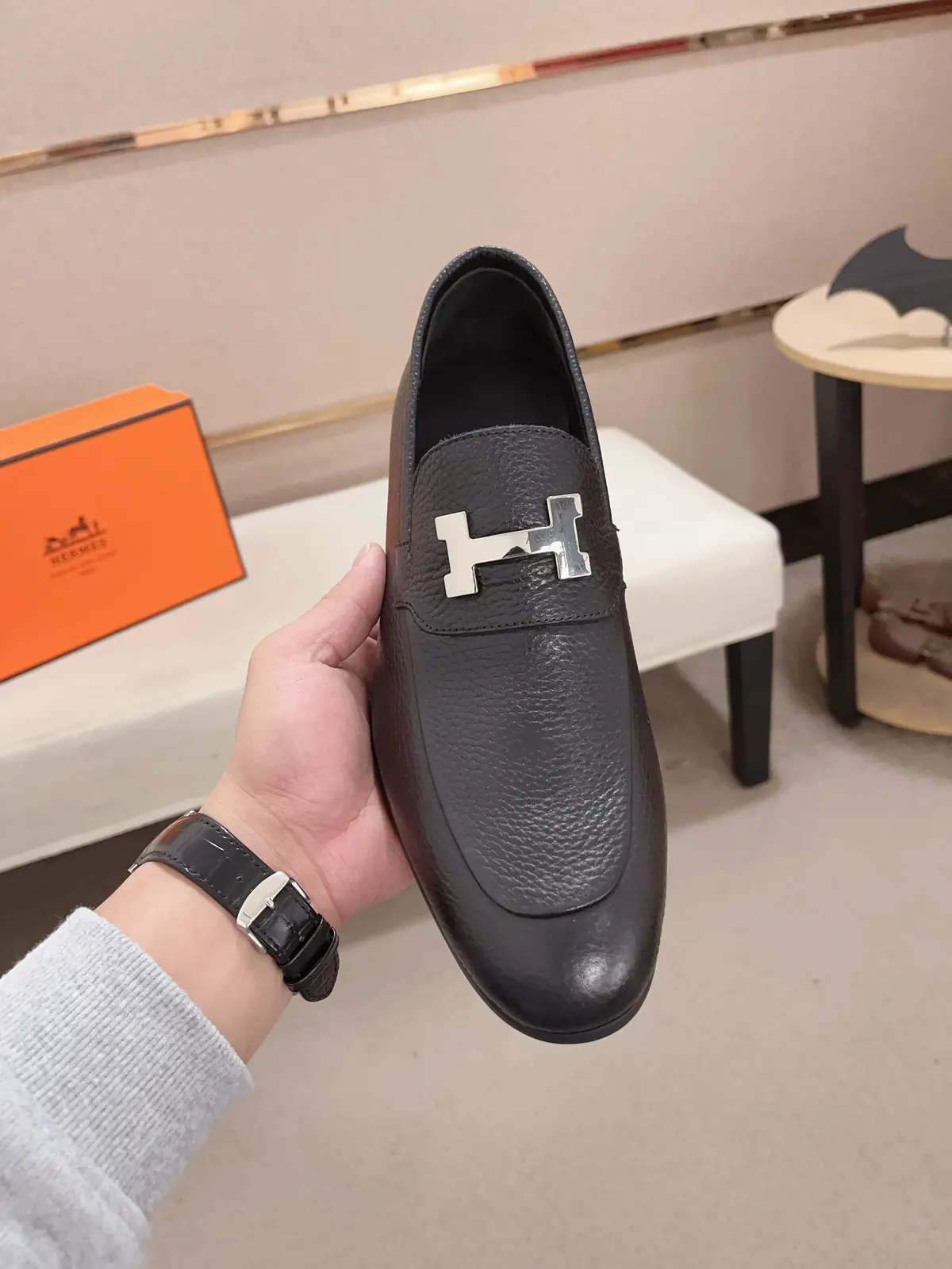 Hermes Style Leather Men's Shoes Lookbook Reference image 2