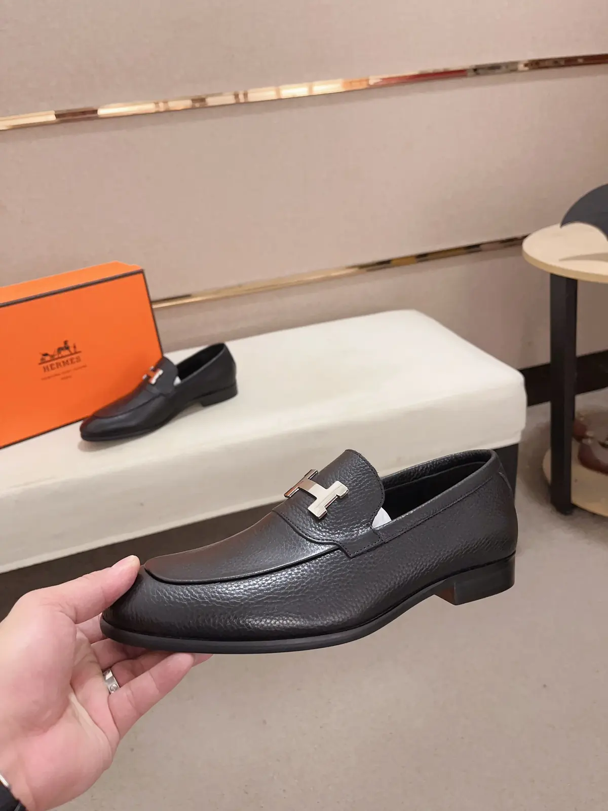Hermes Style Leather Men's Shoes Lookbook Reference image 3