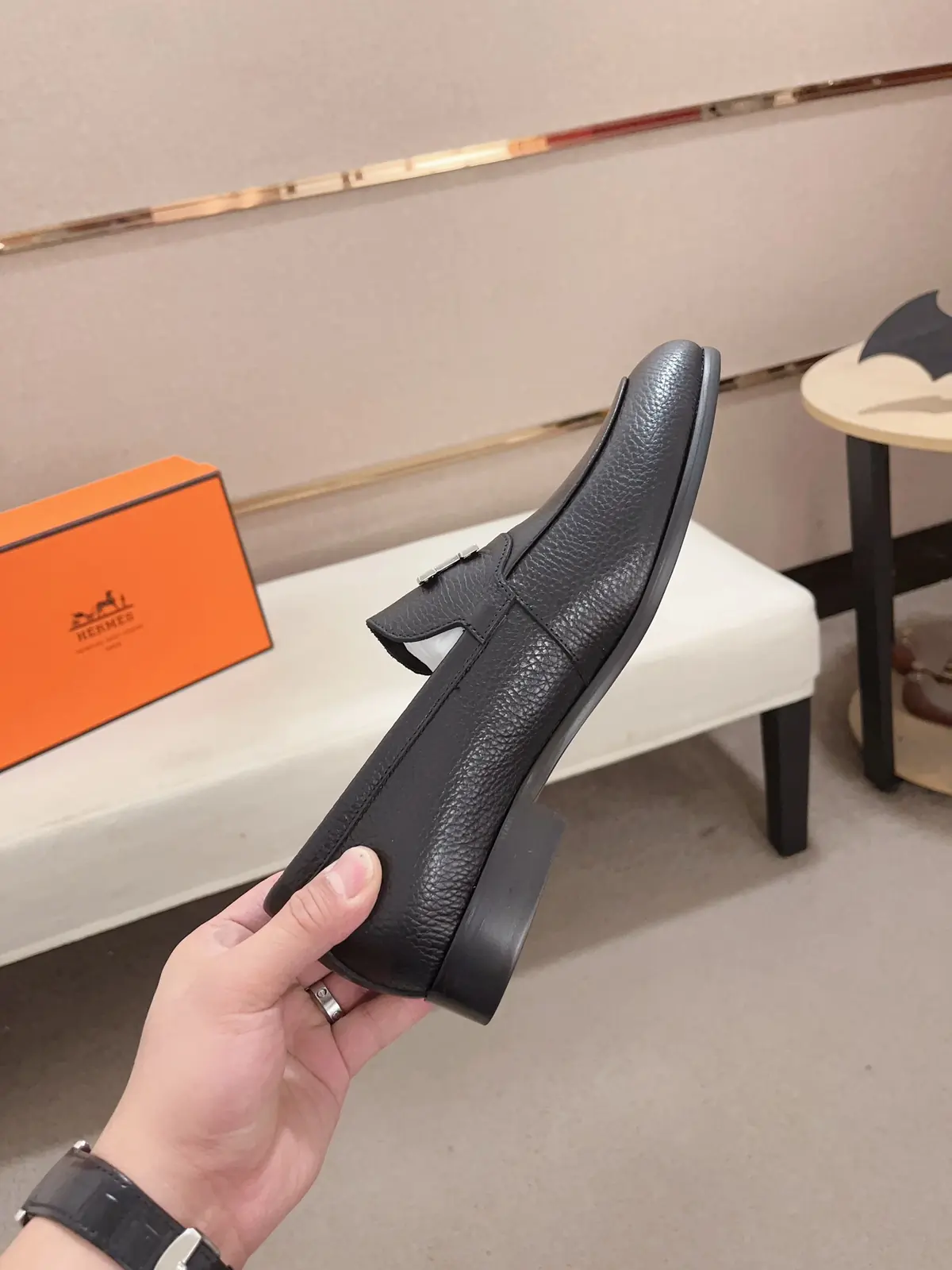Hermes Style Leather Men's Shoes Lookbook Reference image 5