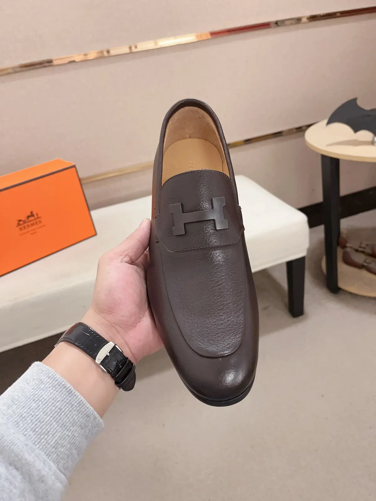 Hermes Style Leather Men's Shoes Lookbook Reference image 2