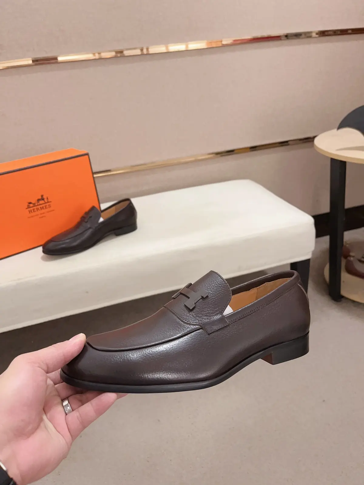 Hermes Style Leather Men's Shoes Lookbook Reference image 3