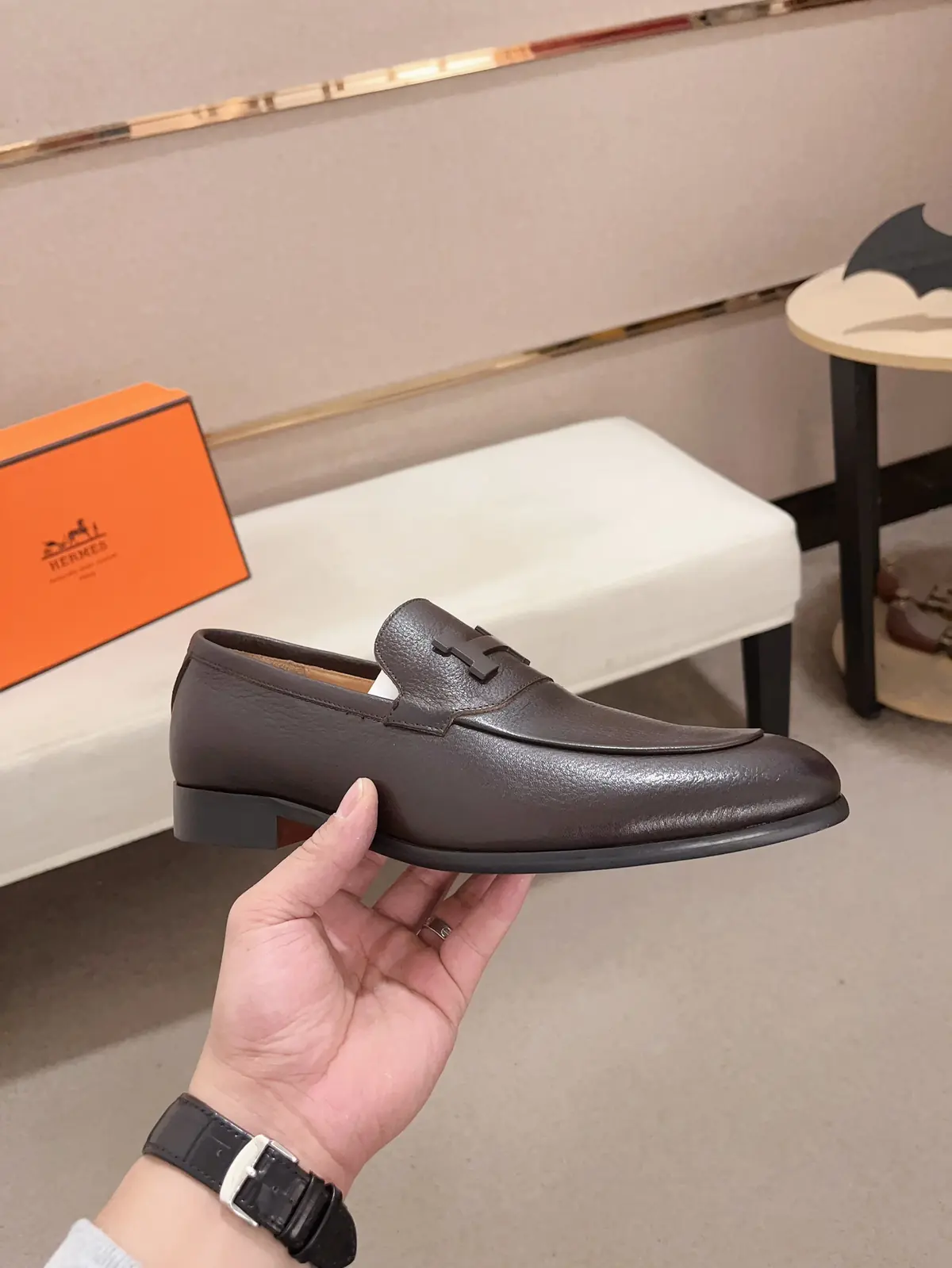 Hermes Style Leather Men's Shoes Lookbook Reference image 4