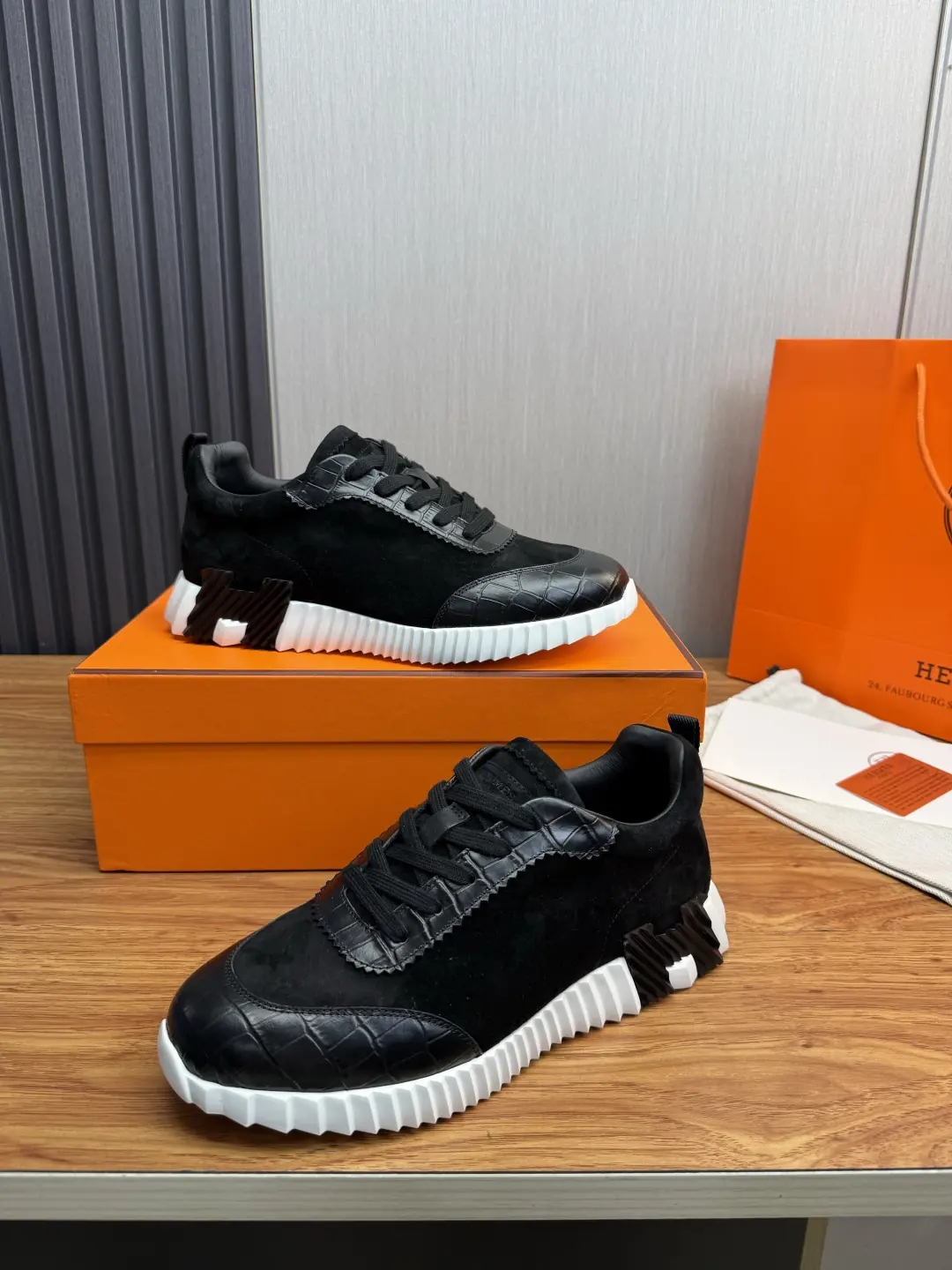 Hermes Style Leather Men's Shoes Lookbook Reference image 4