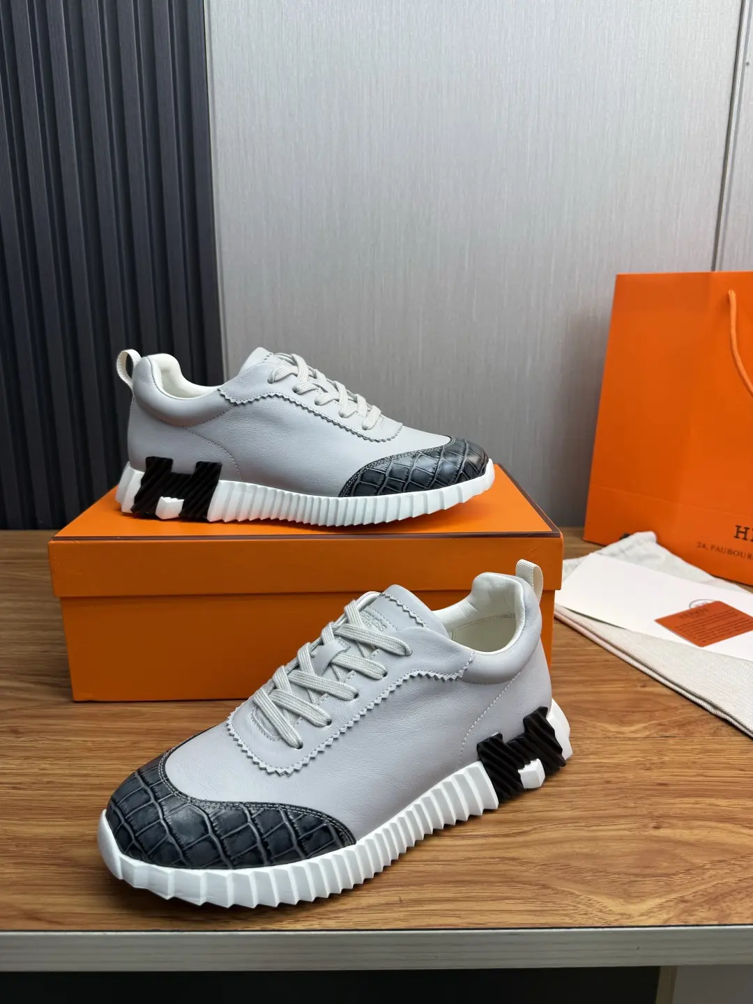 Hermes Style Leather Men's Shoes Lookbook Reference image 4
