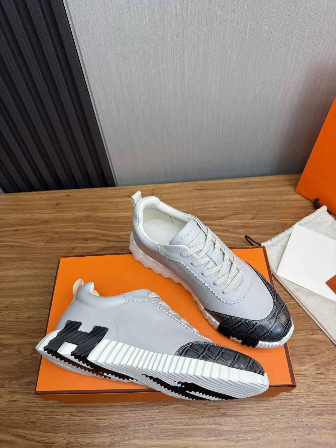 Hermes Style Leather Men's Shoes Lookbook Reference image 6
