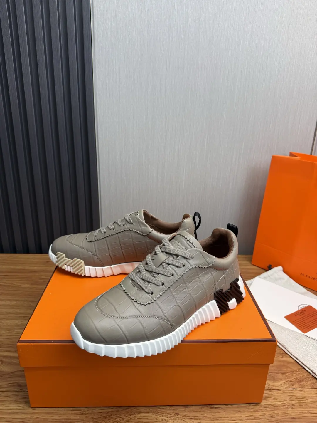 Hermes Style Leather Men's Shoes Lookbook Reference image 3