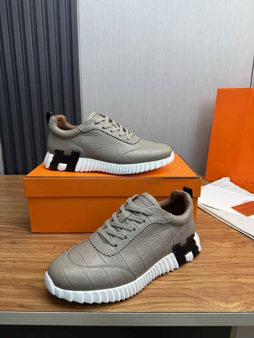 Hermes Style Leather Men's Shoes Lookbook Reference image 4